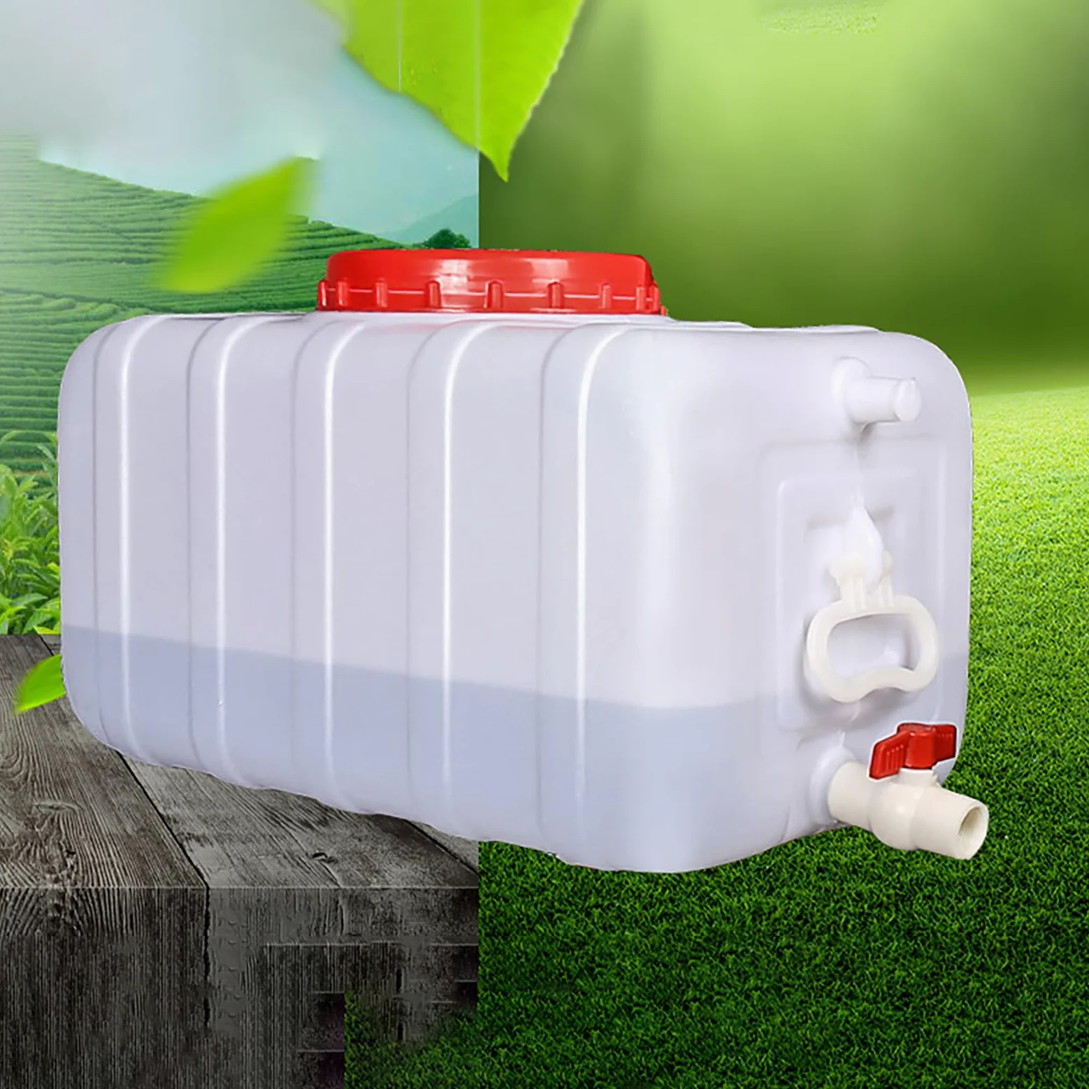 Plástico Portátil Bidón De Agua Depósito De Almacenamiento De Agua,con Grifo para Actividades Al Aire Libre Acampada Granjasjardines Acampada Caravanas(Size:13.2gallon-50L)
