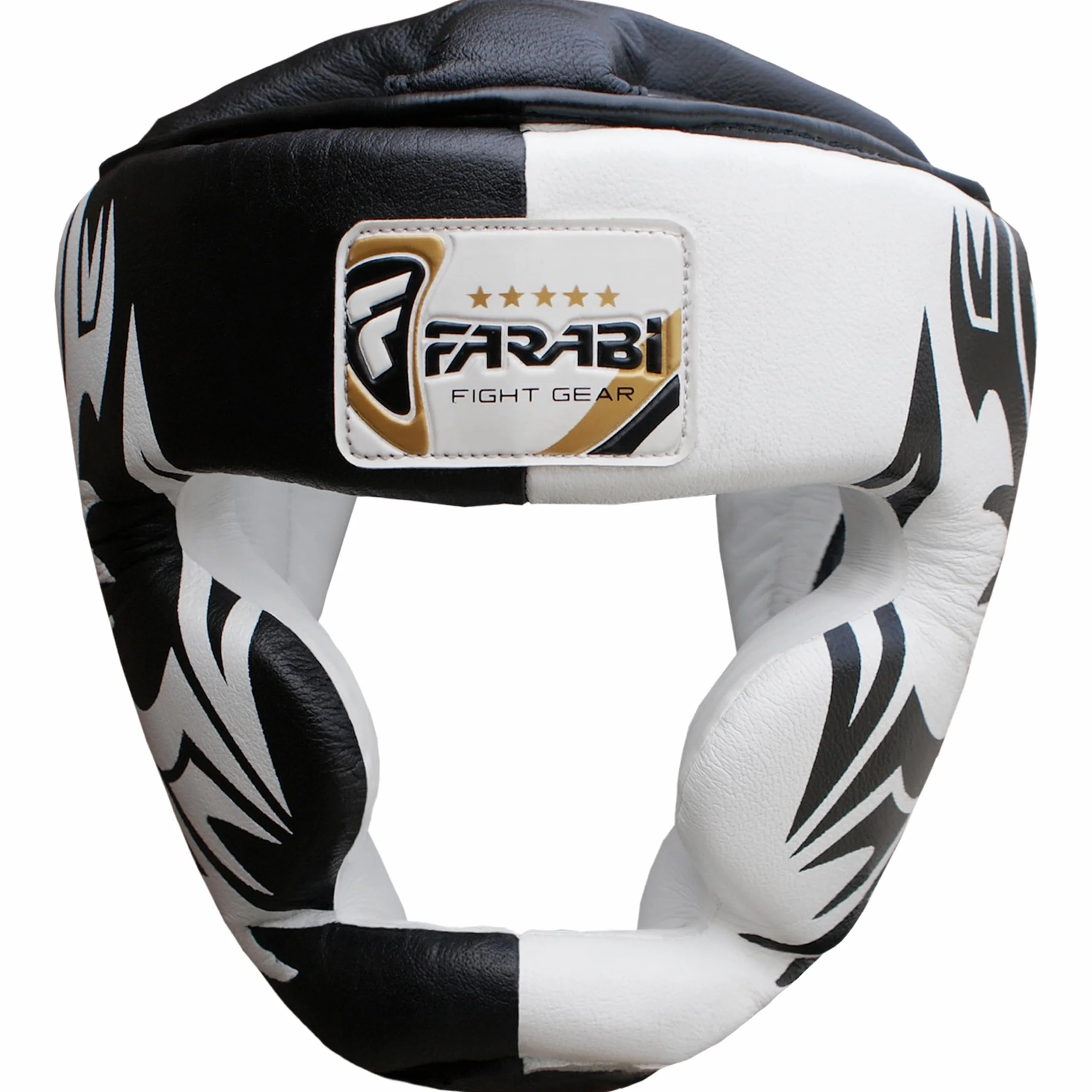 Farabi Sports Boxeo Guardia Protector de Cabeza del Casco de Entrenamiento MMA Pro para Toda la Cara, Protección Cheek Sombreros y tocados de Cuero Real