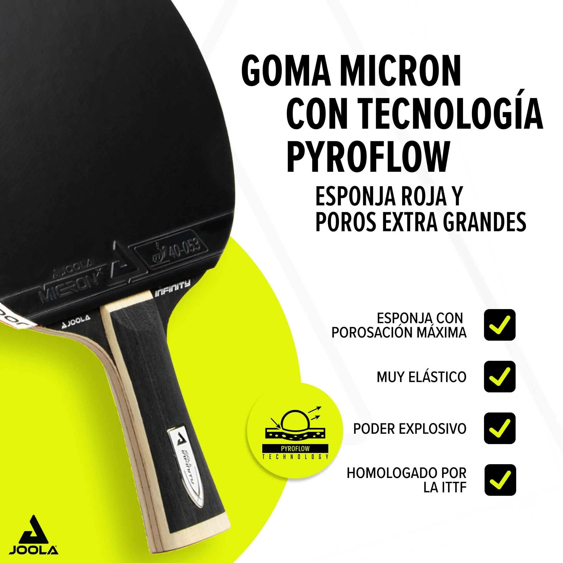 JOOLA Raqueta de tenis de mesa White Infinity Z – Raqueta profesional con revestimientos Micron X y caja magnética