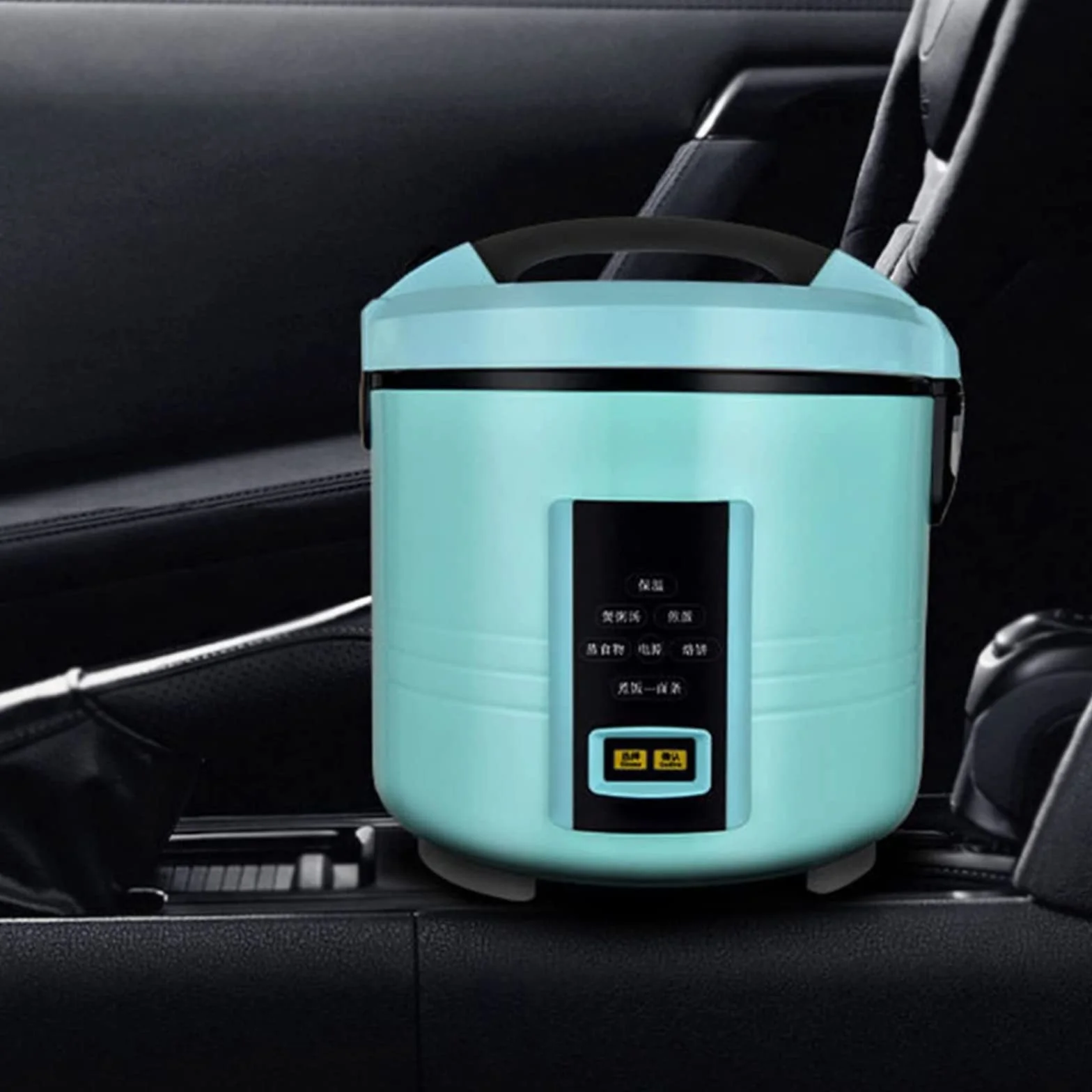 Olla Arrocera, Olla Arrocera para Vehículos, Olla Arrocera Portátil Y Pequeña Olla Arrocera 2L Y Olla Arrocera Al Vapor, Muy Adecuada para Autocaravanas, Camiones, Viajes de Campamento/24 Volti