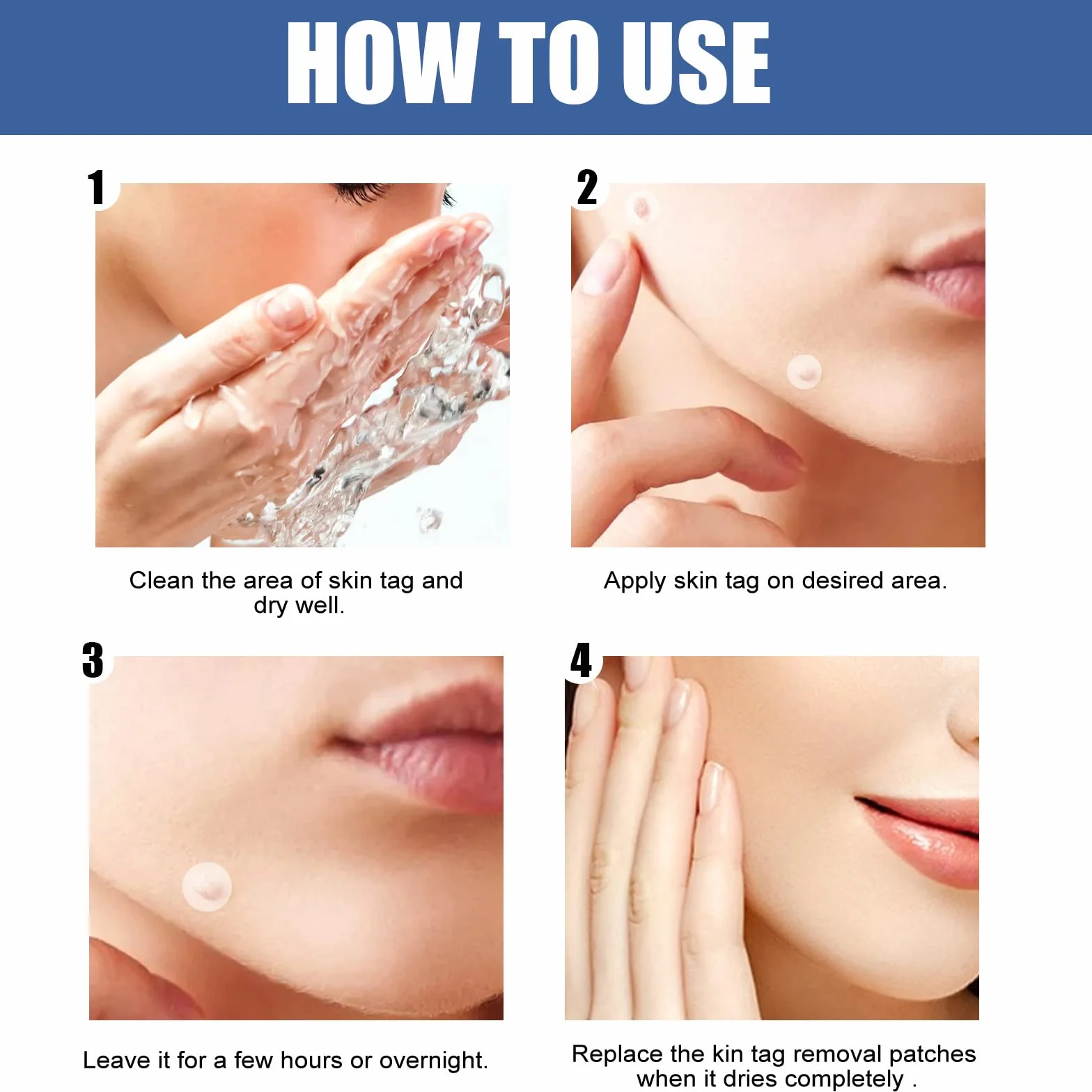 144 PCS Wart Remover, Quita Verruga Cuello Y Cara, Deje Que La Piel Sea Lisa