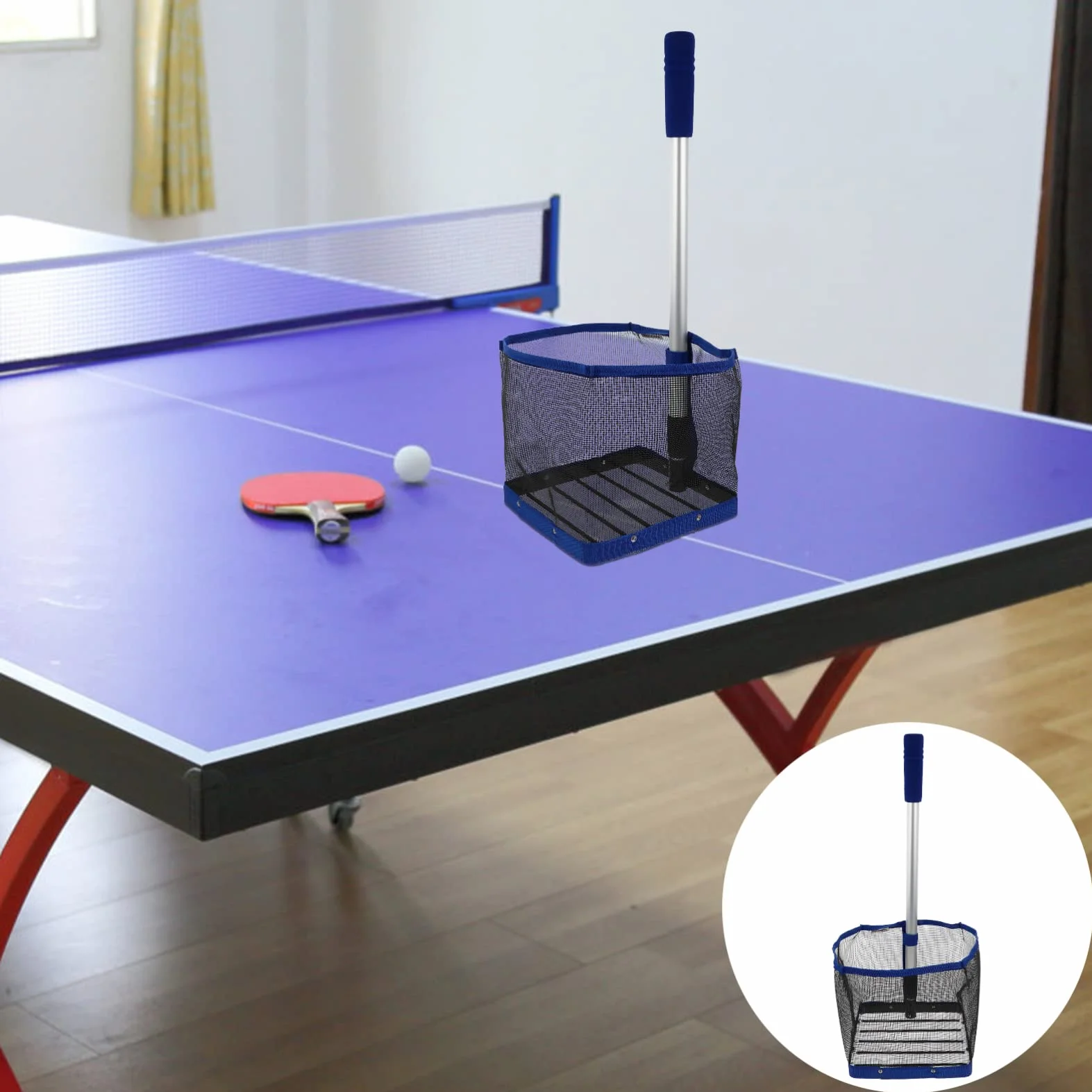 Toddmomy Recogedor De Bolas Recogedor De Bolas Telescopio Portátil Nailon Tenis De Mesa Retriever Profesional Colector De Bolas De -Pong -Pong Colector Neto Recogedor De Tenis De