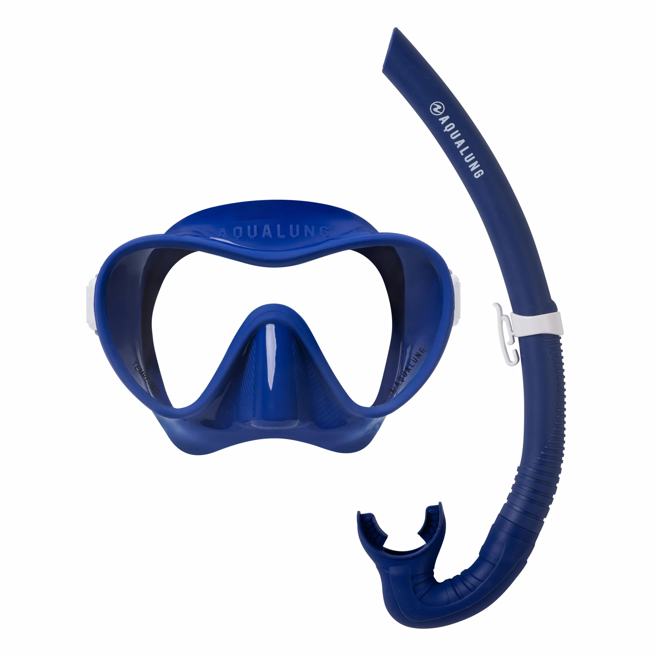 Aqualung Neos - Set de Snorkel con máscara monovidrio sin armazón + Tubo de Silicona, Vidrio Templado de Buceo, Volumen 170cm³, Compacto para Viajar