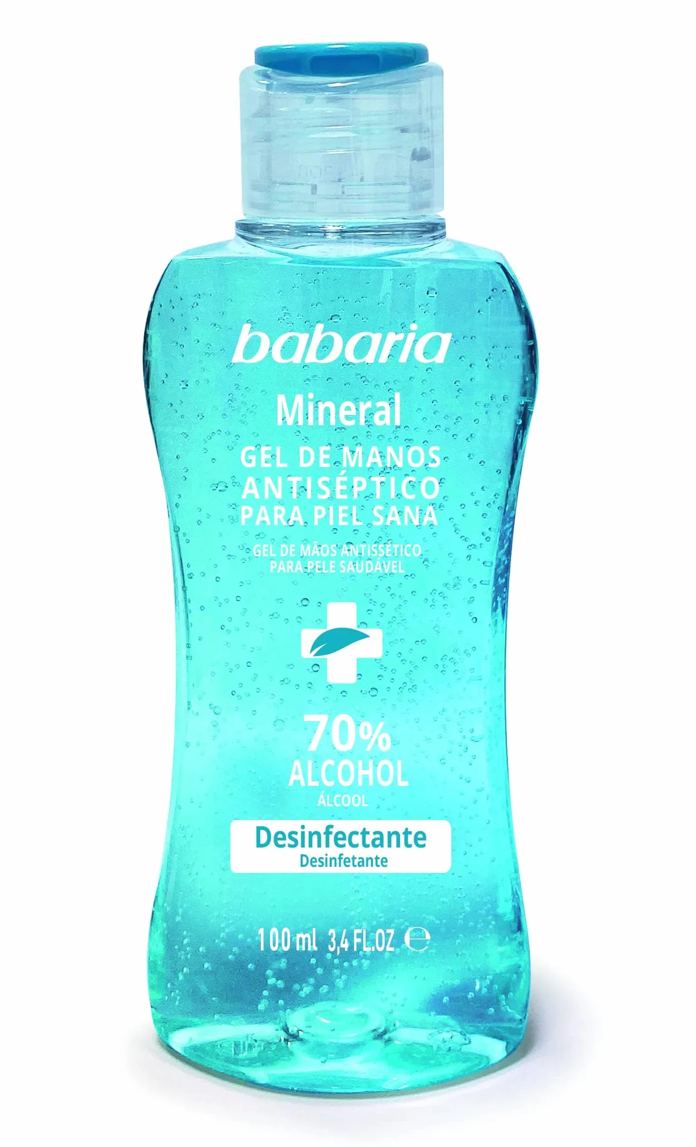 BABARIA Gel Hidroalcoholico Manos Natural 50ml Desinfectante Manos Sin Perfume Rapida Absorcion Hidratante Vegano
