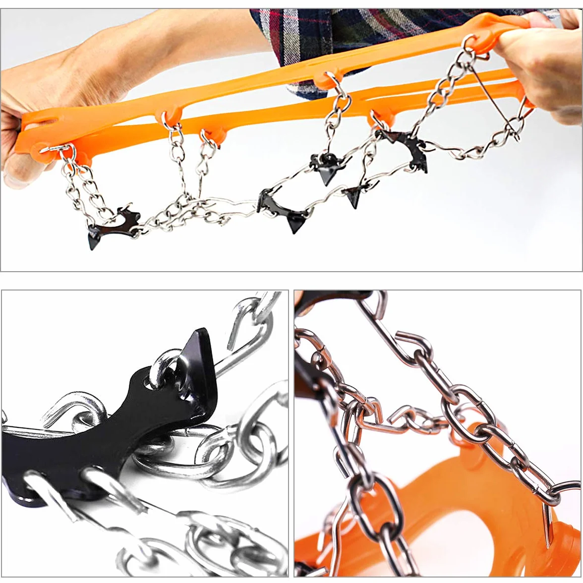 Crampones auténticos Puntas de Acero Inoxidable y Silicona Duradera, antideslizamiento, crampones de Hielo, crampones de Nieve para Caminar, Senderismo, Alpinismo en Invierno