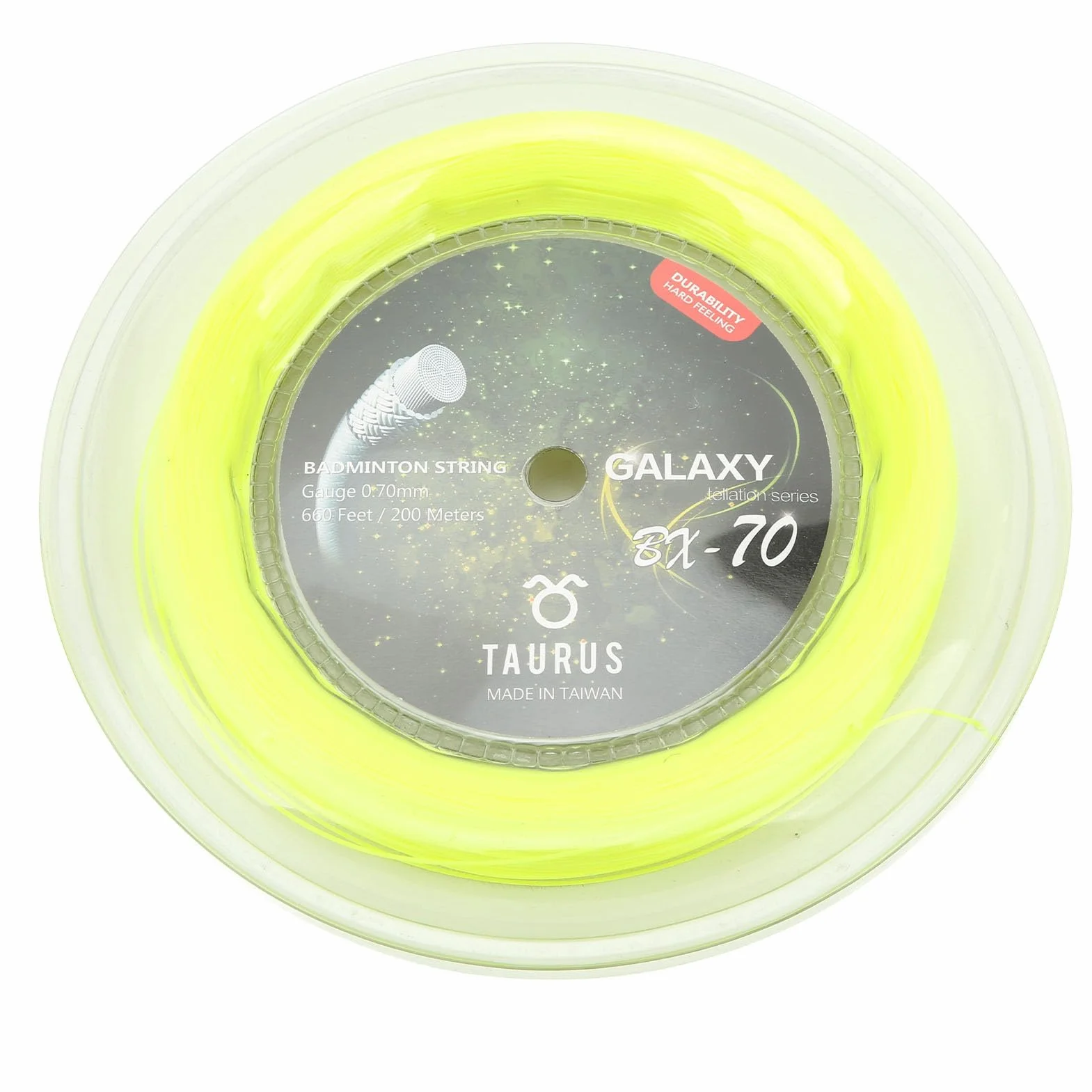 VGEBY Cuerda de Raquetas de Bádminton, Carrete de 200 M de Cuerda de Bádminton de Nailon de Alta Elasticidad de 0,7mm para Adultos y Jóvenes 7 Colores