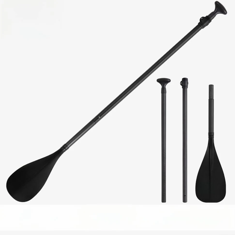 Remo de semicarbono, fibra de carbono ligera para remo de kayak, ajustable 130-165 cm para niños menores de 1,55 m, agarre ergonómico para surf y deportes acuáticos