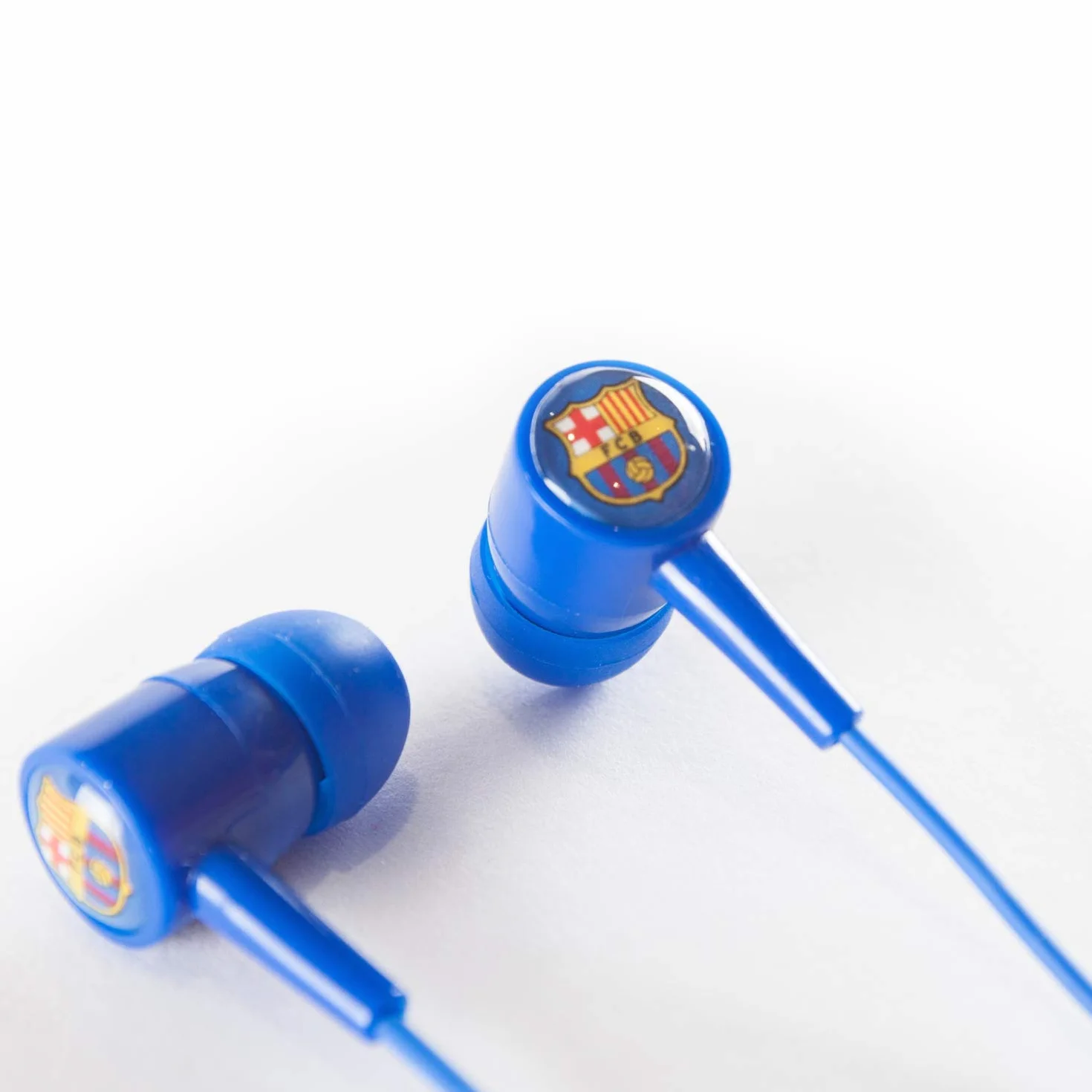 Fútbol Club Barcelona Auriculares Tipo Botón Cable 120 cm Reducción de Ruido Clavija Mini Jack 3.5 mm Volumen Oficial