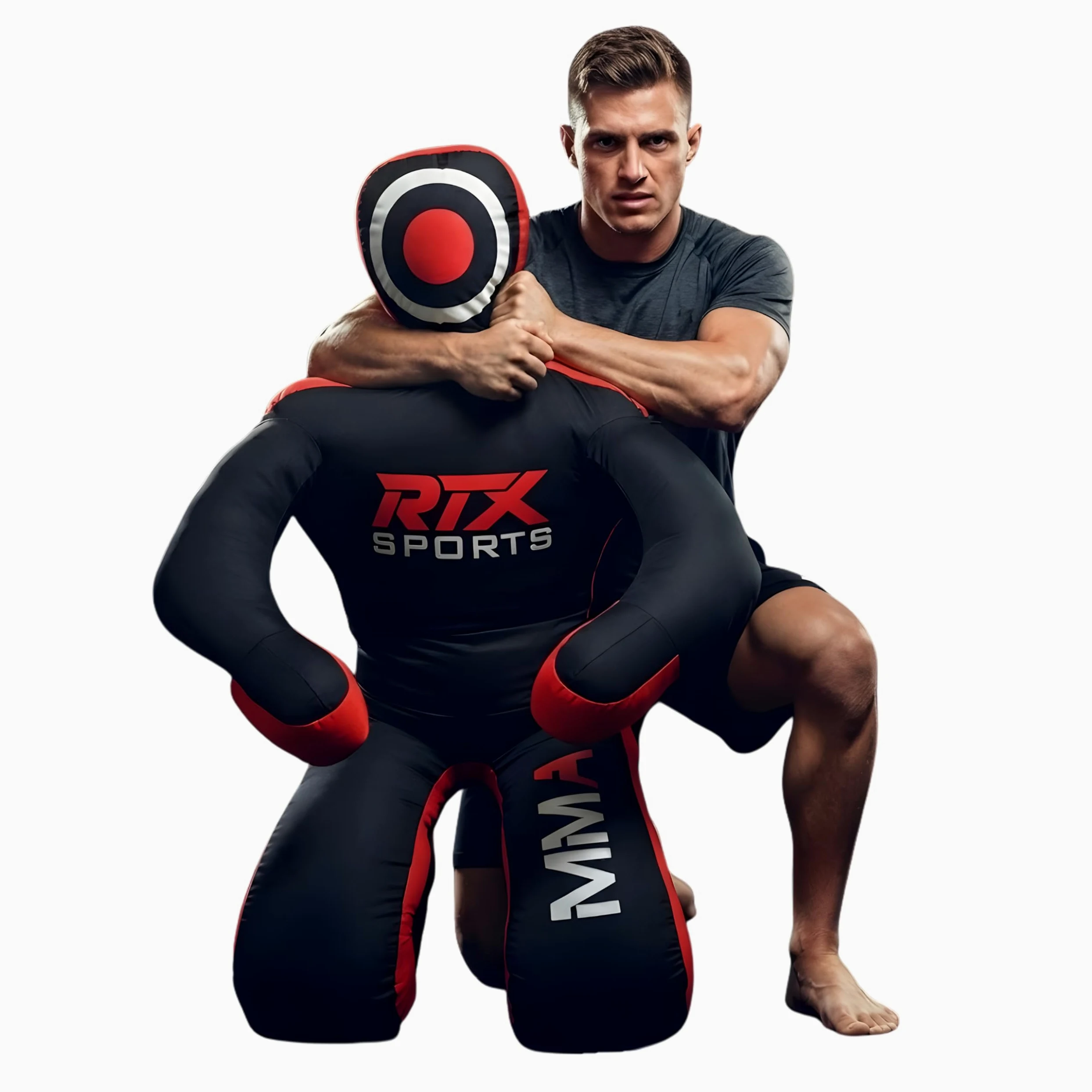 RTX MMA Judo Grappling Dummy Boxing Bag Brazilian Jiu Jitsu Sentado Posición Dummy Lucha Libre Artes Marciales Sumisión Autodefensa Entrenamiento Karate Maniquí | Lienzo - Sin relleno