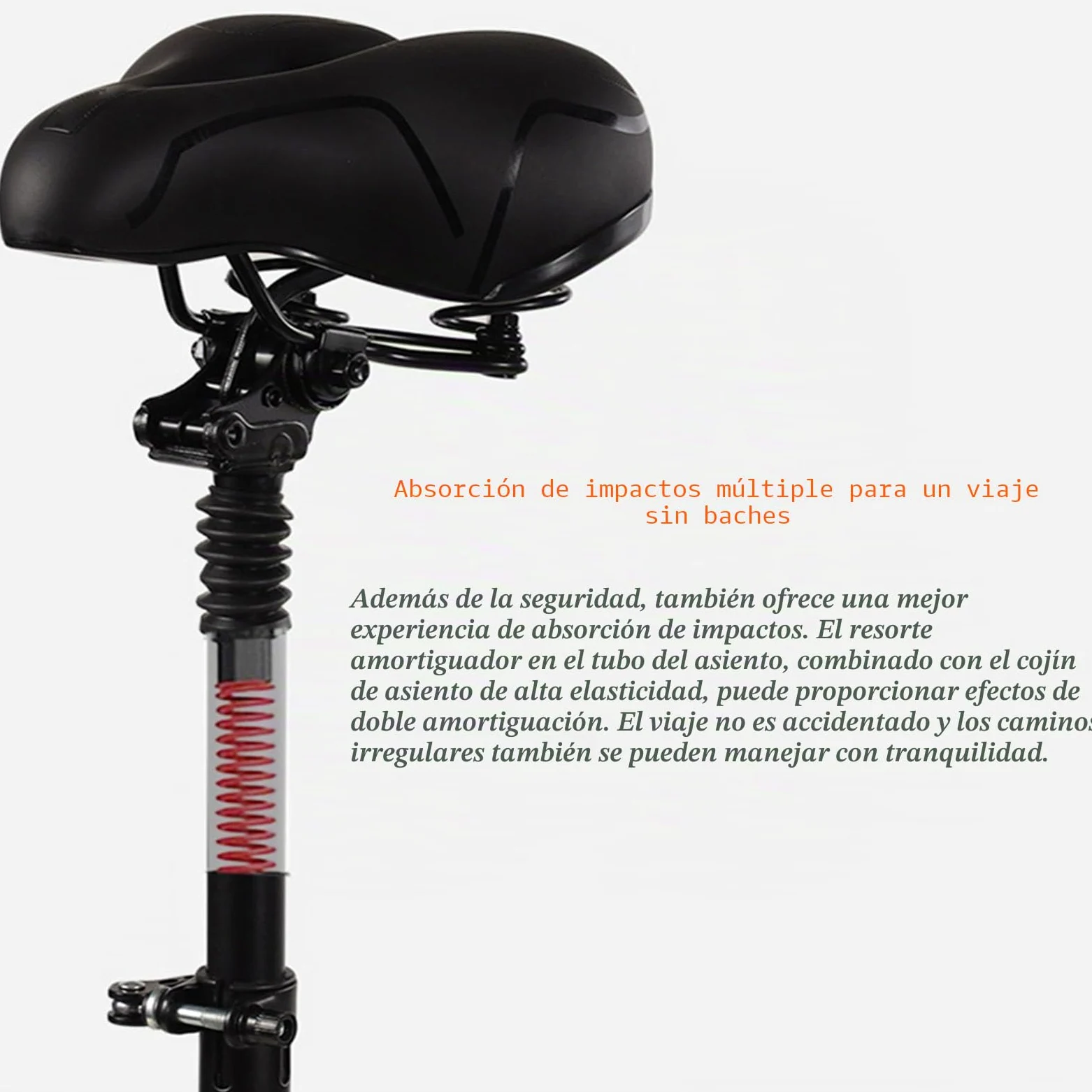 Asiento de Scooter eléctrico, Accesorio de Repuesto con amortiguación Ajustable para Segway Ninebot ZT3Pro