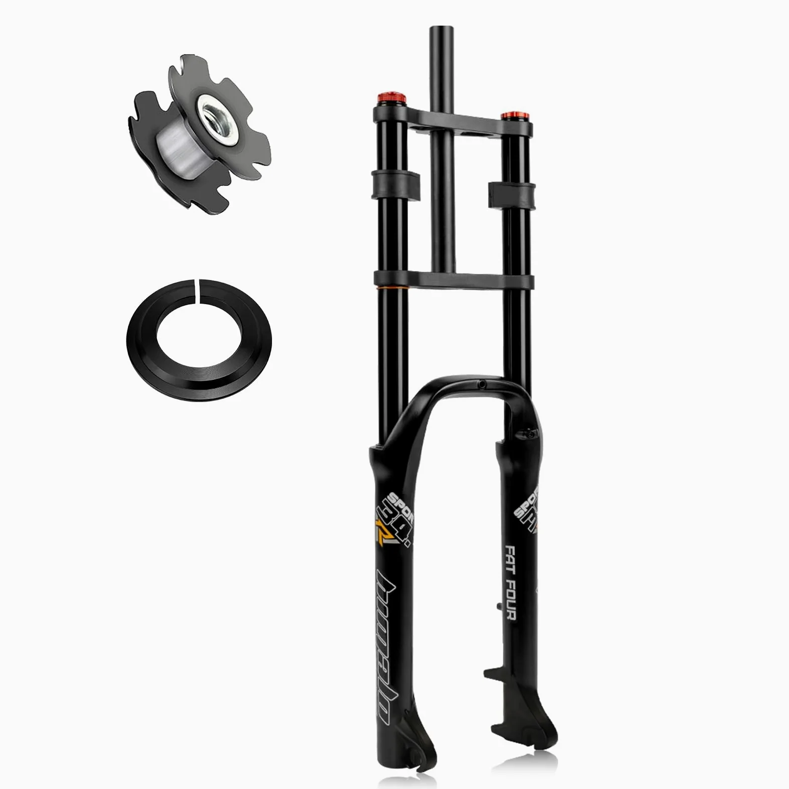 Horquilla suspensión Fat Bike 26x4.0 Horquilla Delantera neumática Mountain Bike Horquilla BMX Horquillas Bicicletas eléctricas Recta 1-1/8" MTB Freno Disco Recorrido 190mm 2790g