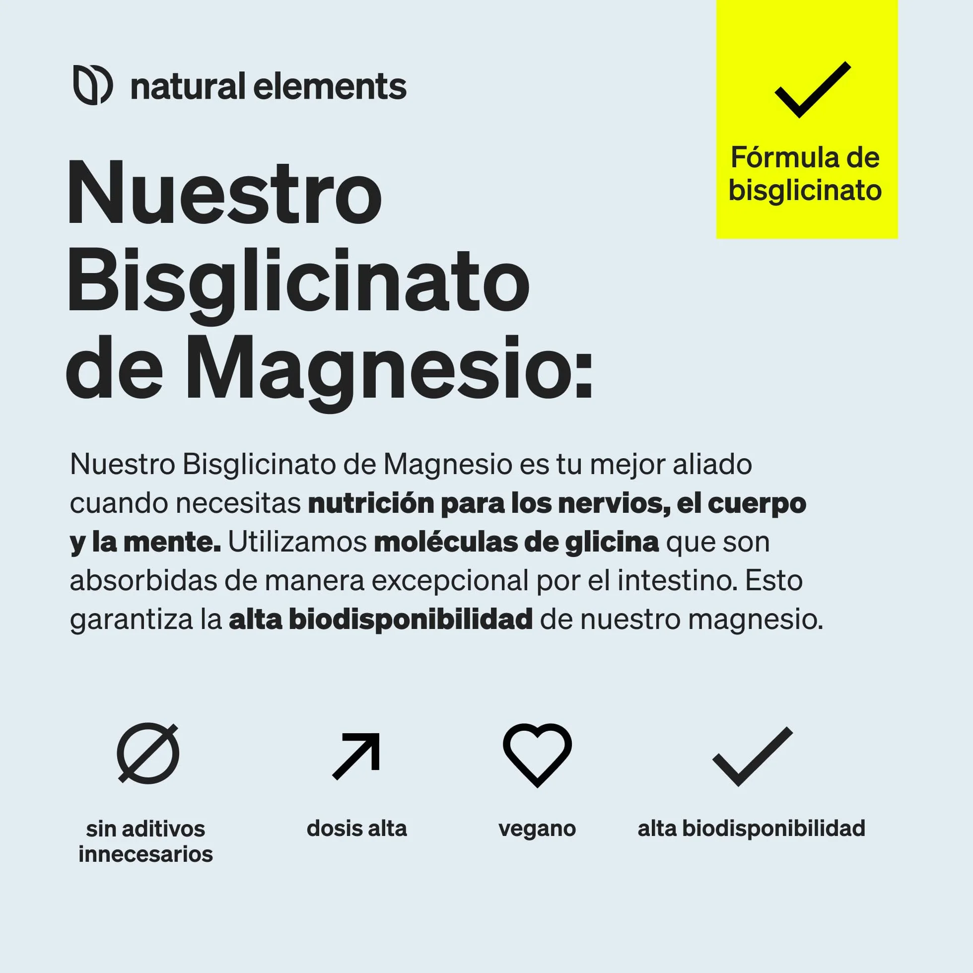 Glicinato de magnesio 300 mg magnesio elemental 180 cápsulas quelado vegano alta dosificación