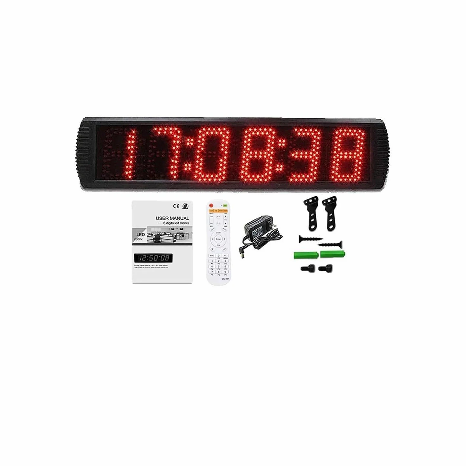 Cronómetro Digital LED Grande, Pantalla de Tiempo, Temporizador de Cuenta Regresiva, Deportes, Reloj de cronometraje de Carrera, trípode, Exterior, 5"(Suit A)