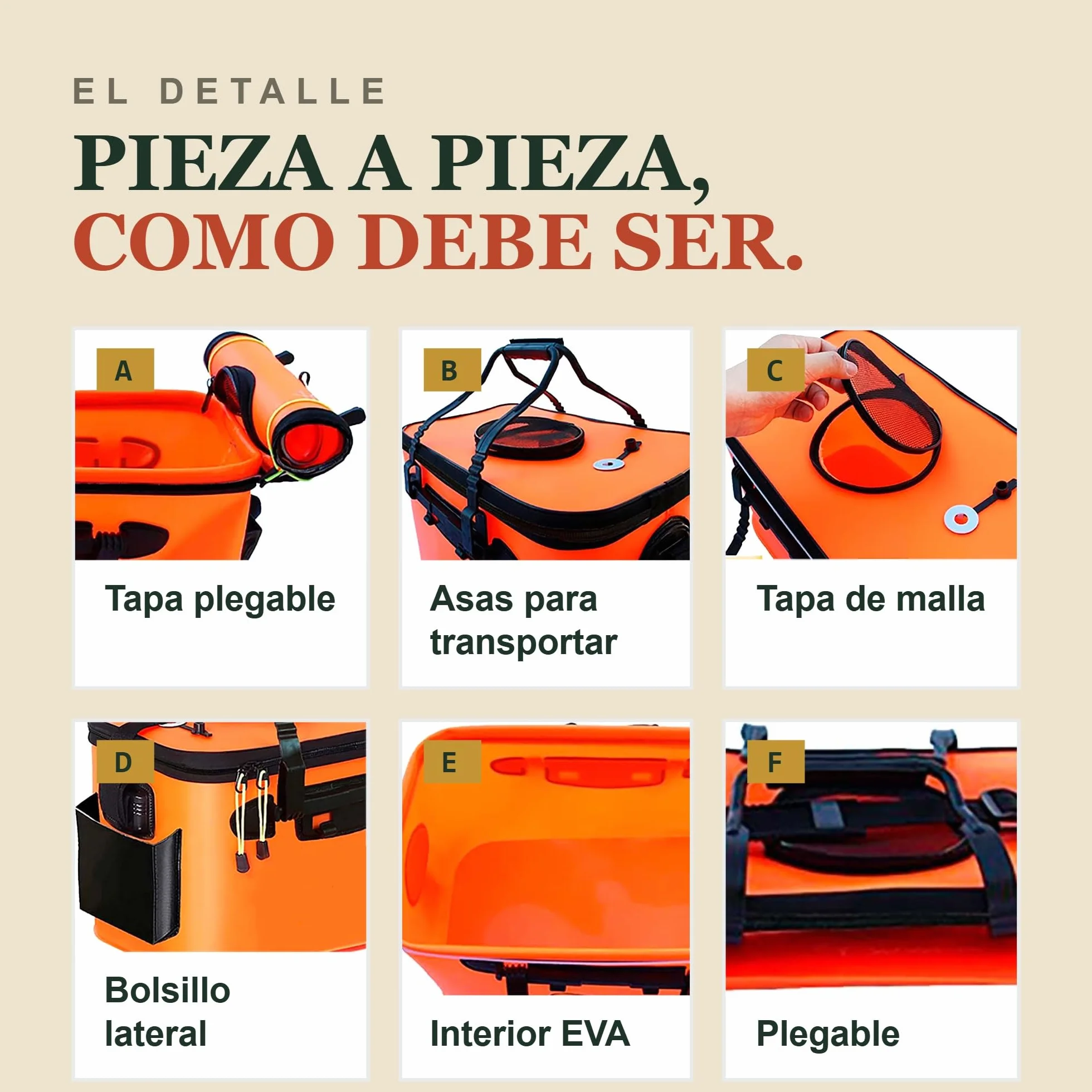Cubo de Pesca Plegable 30L Negro Stealth – PVC 1 mm Resistente al Agua – Vivero Cebo Vivo – Carpfishing, Surfcasting y Spinning – Mar y Río – Asas + Bandolera