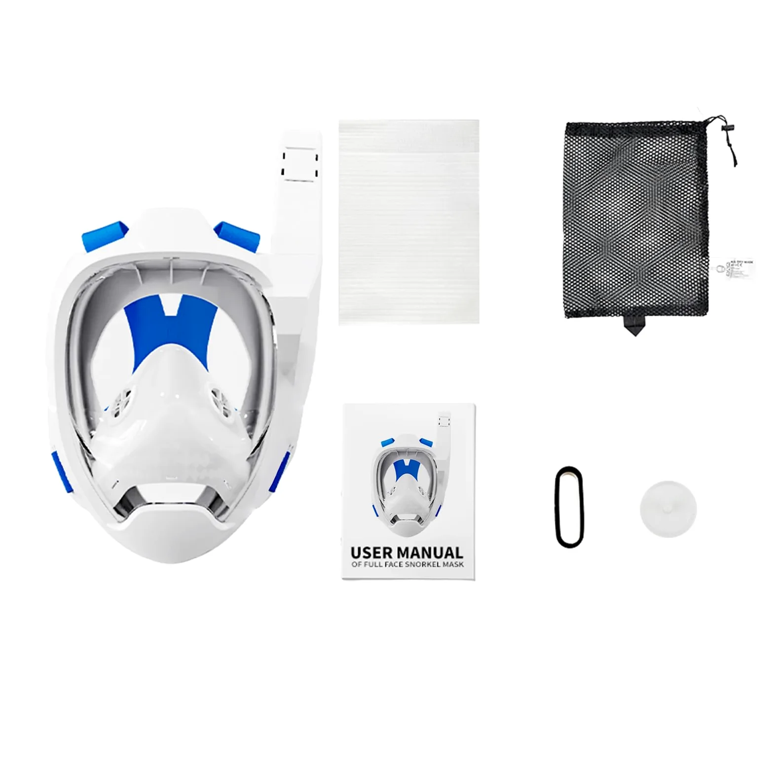 Máscara de Snorkel de Cara Completa Respiración Natural Diseño Antivaho para Snorkel Seguro Adultos Niños Material PC Liviano 1 Unidad