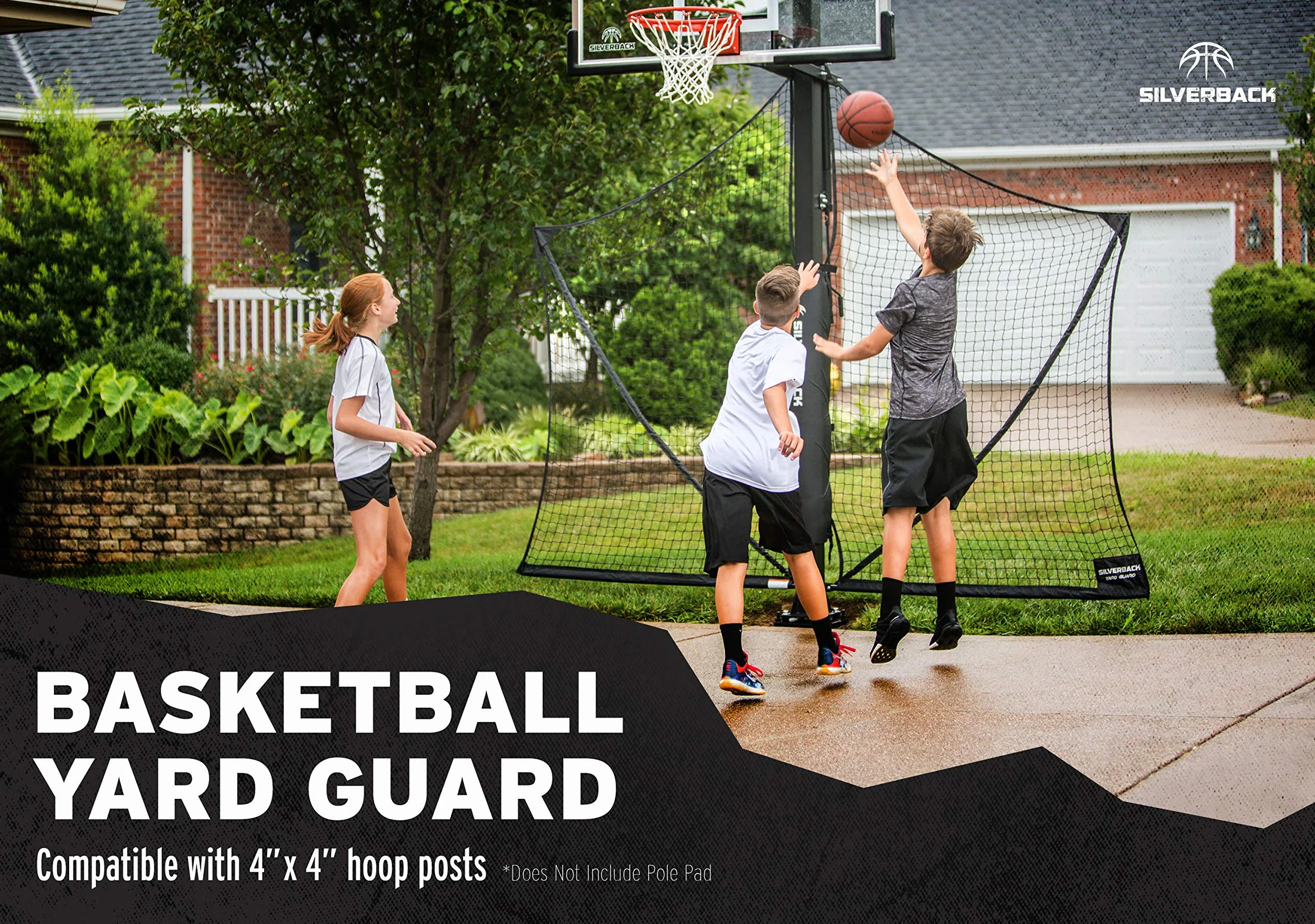 Basketball Yard Guard Defensive Net System Rebounder with Foldable