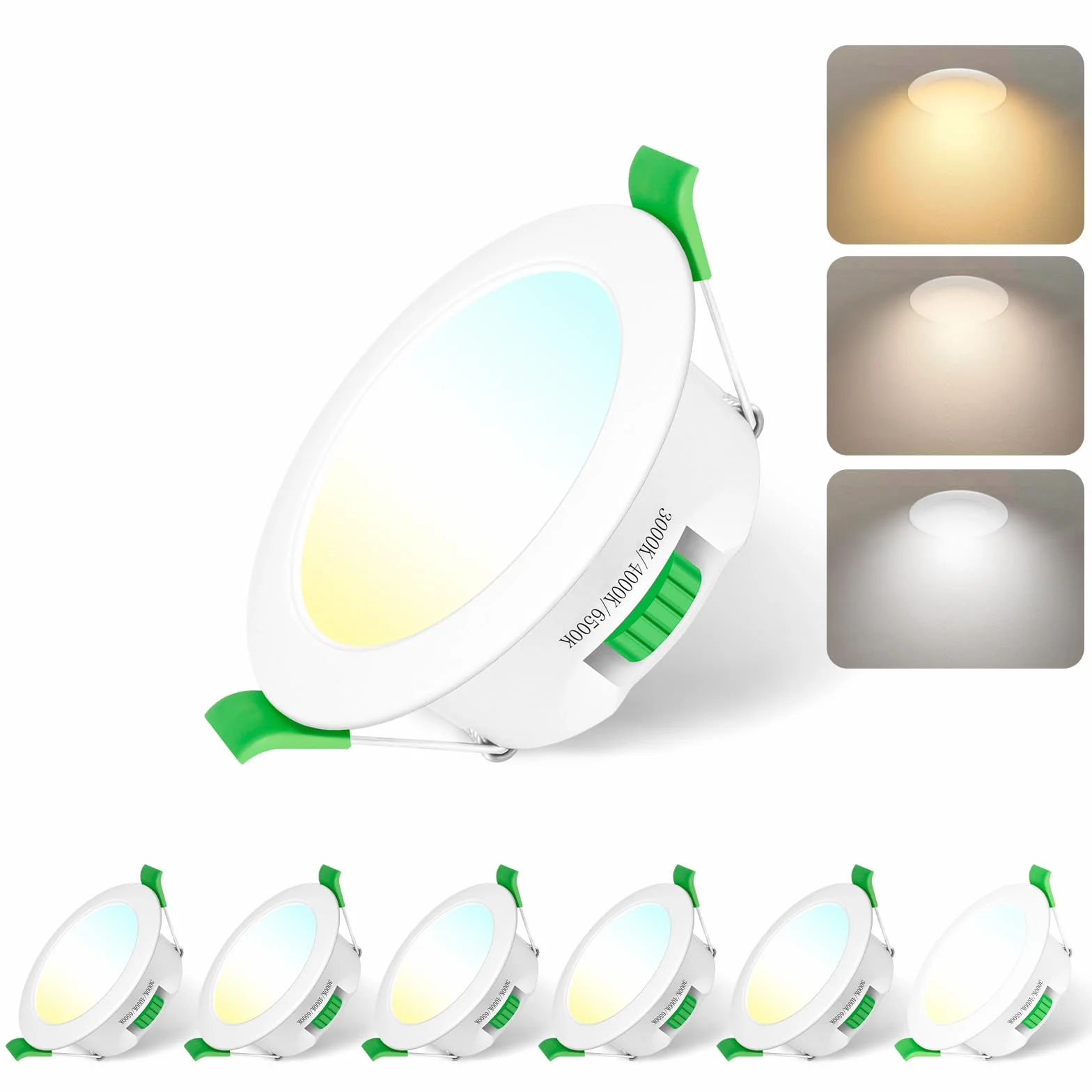 Focos LED Interior Techo 230V 7W Ø 65-75 mm IP44 Regulables Downlight Led Empotrable Blanco 3000K 4000K 6500K 6er