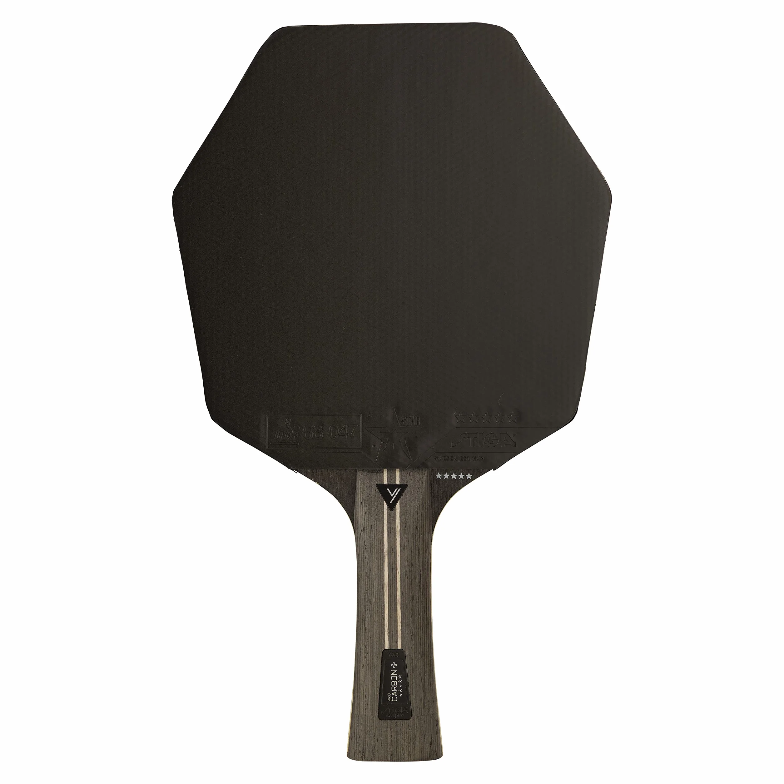 STIGA Raqueta de Tenis de Mesa Cybershape Pro Carbon+, Raqueta de Tenis de Mesa 5 Estrellas con Forma Hexagonal para Jugadores Profesionales Ofensivos