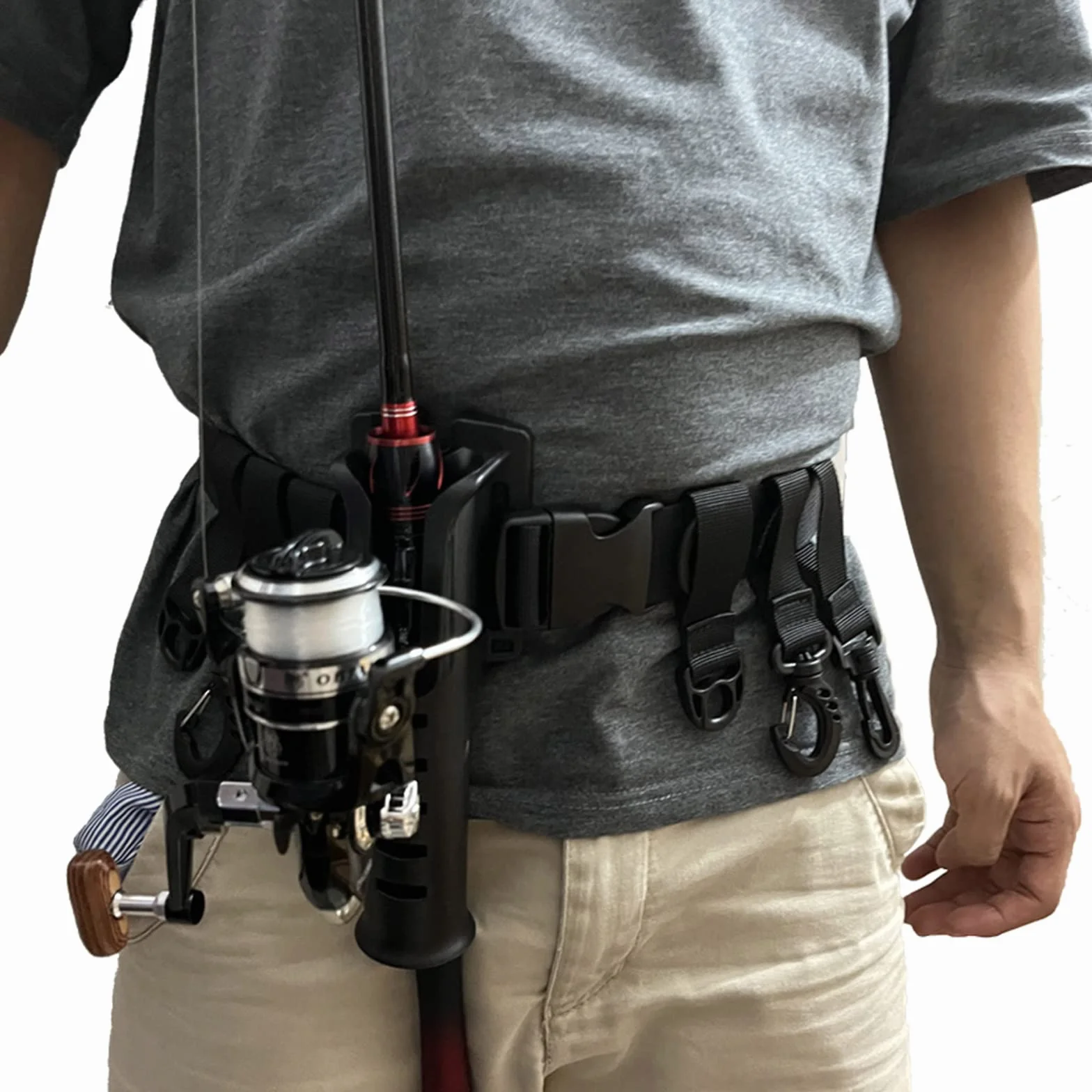 Cinturón de vadeador de pesca, cinturones de vadeo para kayaks, accesorios de pesca, cinturón de lucha, correas de vadeador, anillo en D y gancho, soporte para caña de cintura