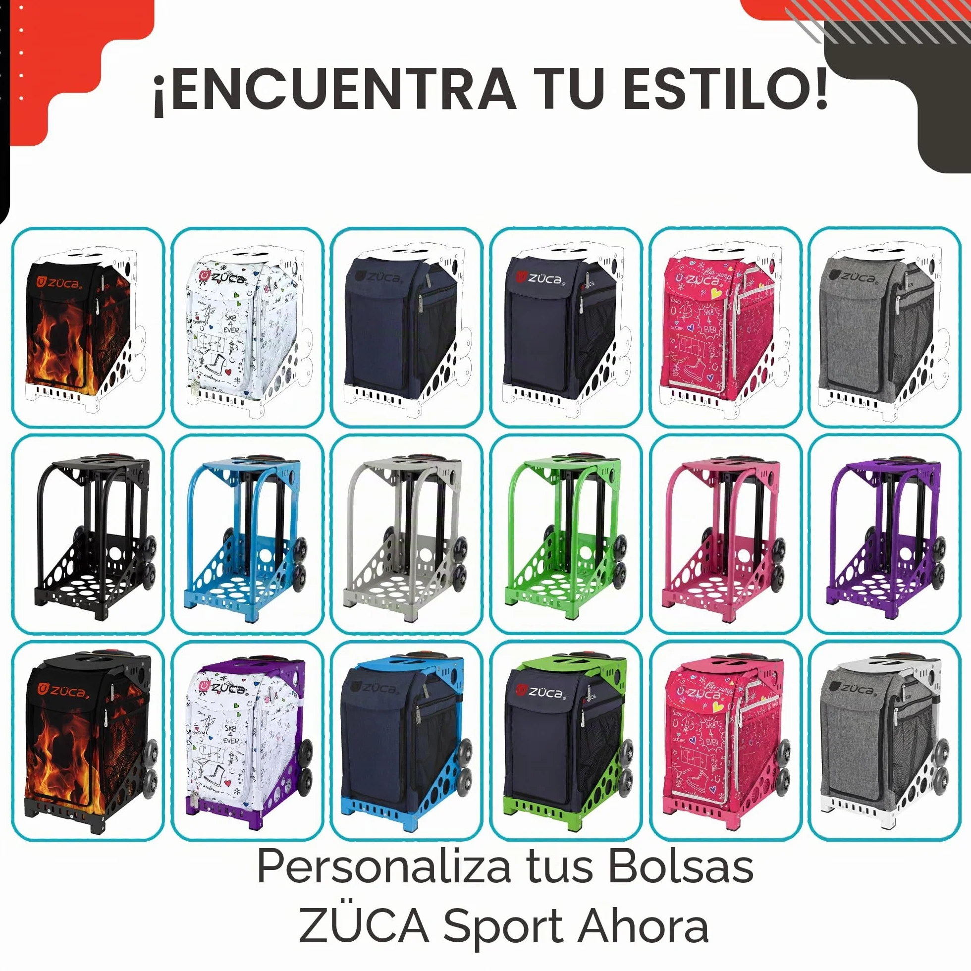 ZUCA Bolsa Deportiva de poliéster 600D Resistente al Agua, Lavable a Mano, con Inserto Deportivo Ice Dreamz