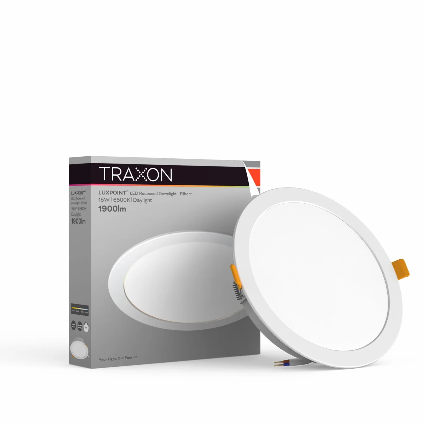 TRAXON LUXPOINT Placa downlight LED Filbert Circular 15W 4000K 1500Lm Empotrable IP20 Pack 2