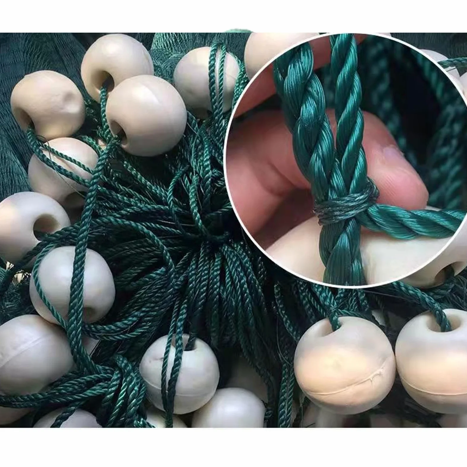 Red de pesca de arrastre, hecha a mano de material termoplástico para pesca, altura de 2 m, longitud de 5 m a 50 m, plántulas de peces limpios