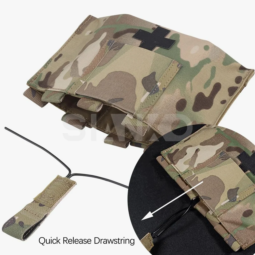 Bolsa táctica militar Molle IFAK para exteriores, airsoft, caza, kit de primeros auxilios de emergencia médica, bolsa EMT, chaleco MOLLE cinturón, accesorio de mochila
