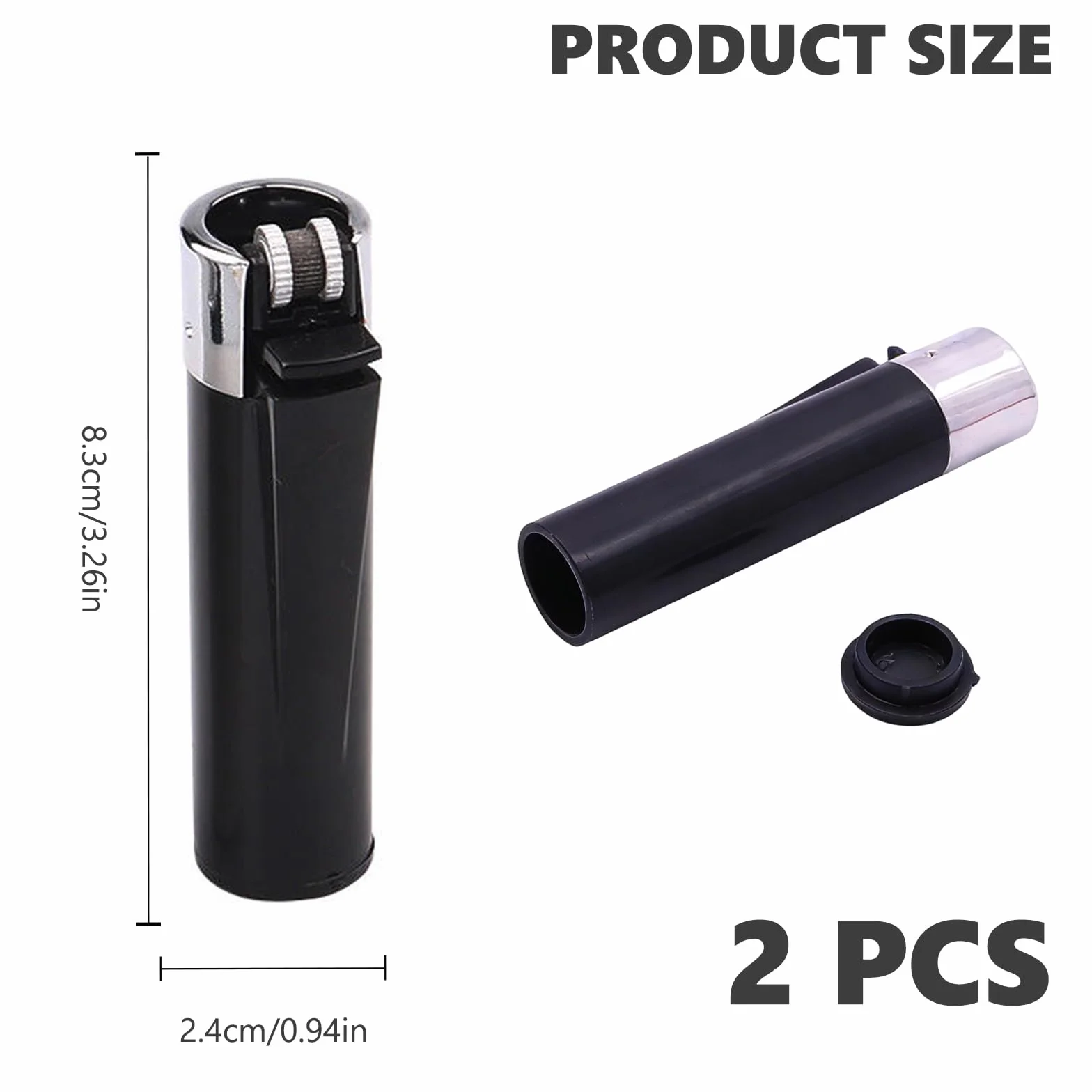 Mechero con Compartimento Oculto, Encendedor Secreto Stash para Casa, Festivales, Coche, Viajes (Negro)