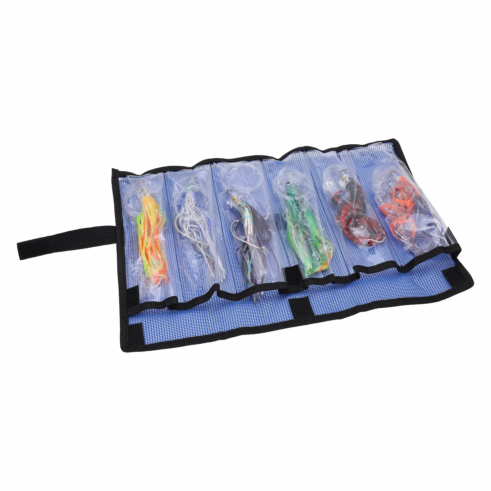 Juego de Señuelos de Pesca Al Curricán Juego de Señuelos de Falda de Curricán Señuelo de Pesca de Agua Salada, Juego de 6 Piezas Cebo Artificial Faldas de Pulpo de Calamar