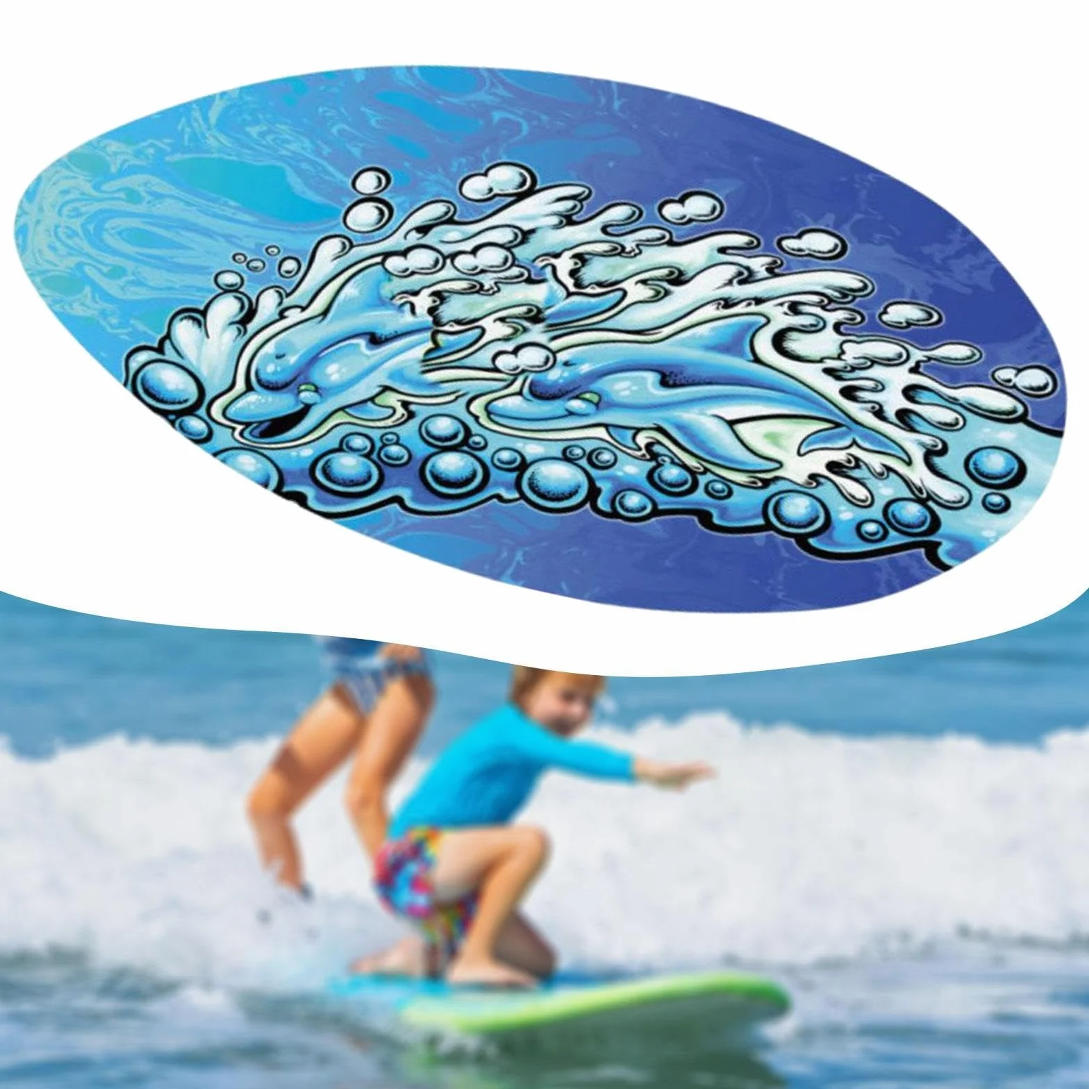 KESOTO Skimboard de Madera de 30 Pulgadas, Tabla de Surf para Deportes Acuáticos Al Aire Libre