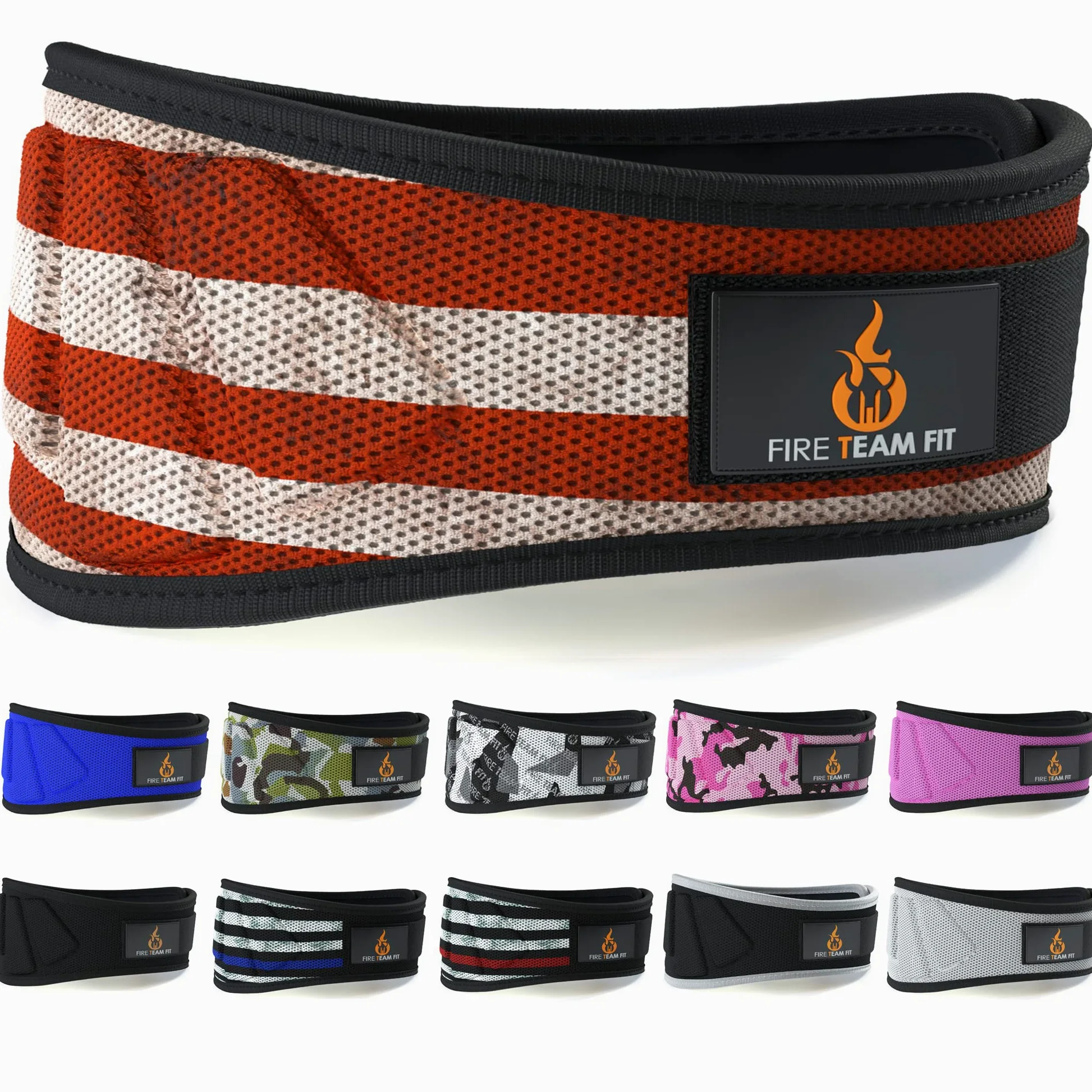 Fire Team Cinturón de levantamiento de peso, cinturón de levantamiento olímpico para hombre y mujer, 15,24 cm, sujeción de la espalda para halterofilia