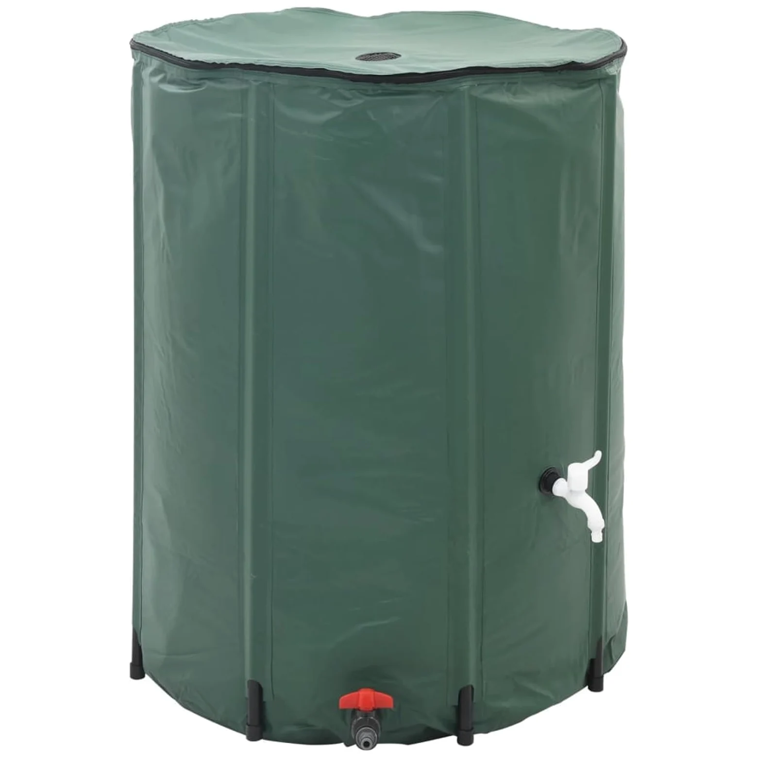 Depósito de agua plegable de 500 L, color verde, PVC, resistente a los rayos UV y a la corrosión, con filtro, para lavar coches, bicicletas, modelo 41222