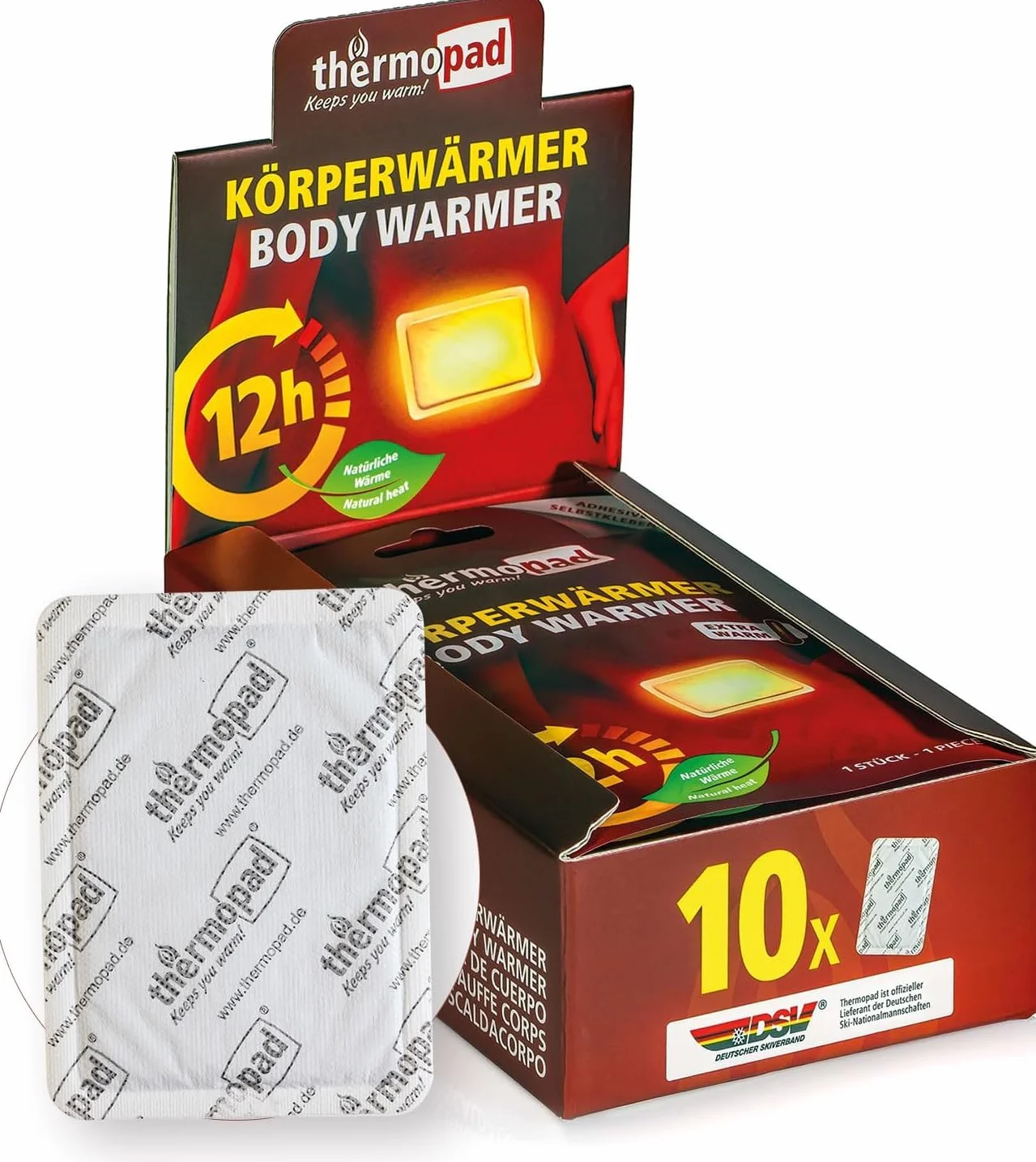 THERMOPAD Calentador de Espalda 10 Piezas 12 Horas de Calor Activado por Aire Uso inmediato