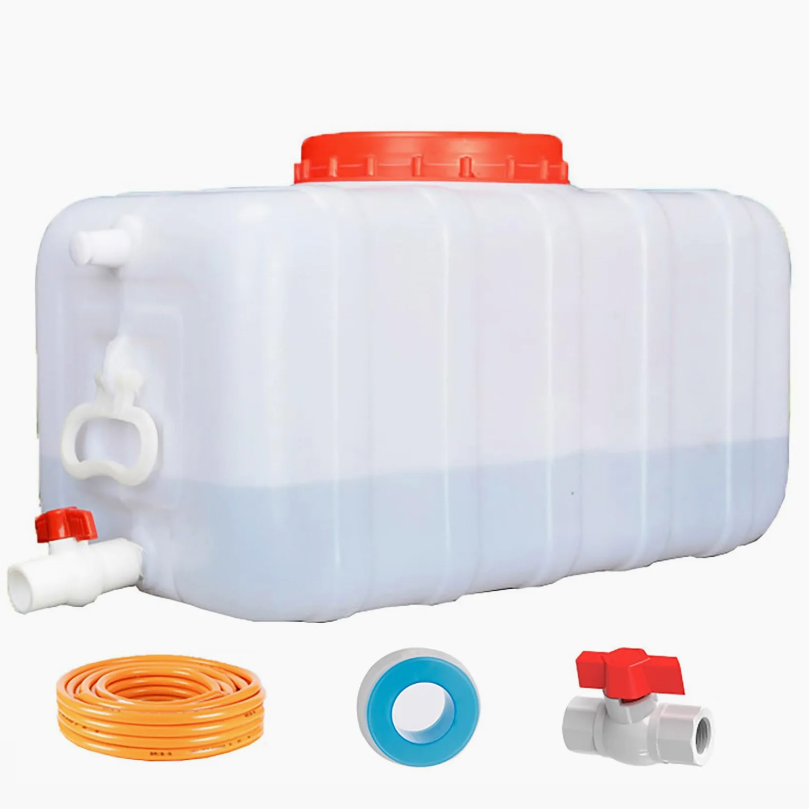 Plástico Bidón De Agua con Grifos, Gran Capacidad Portátil Contenedor De Agua para Camping Emergencia Picnic Tanque De Agua(Size:50L/13.2gallon)
