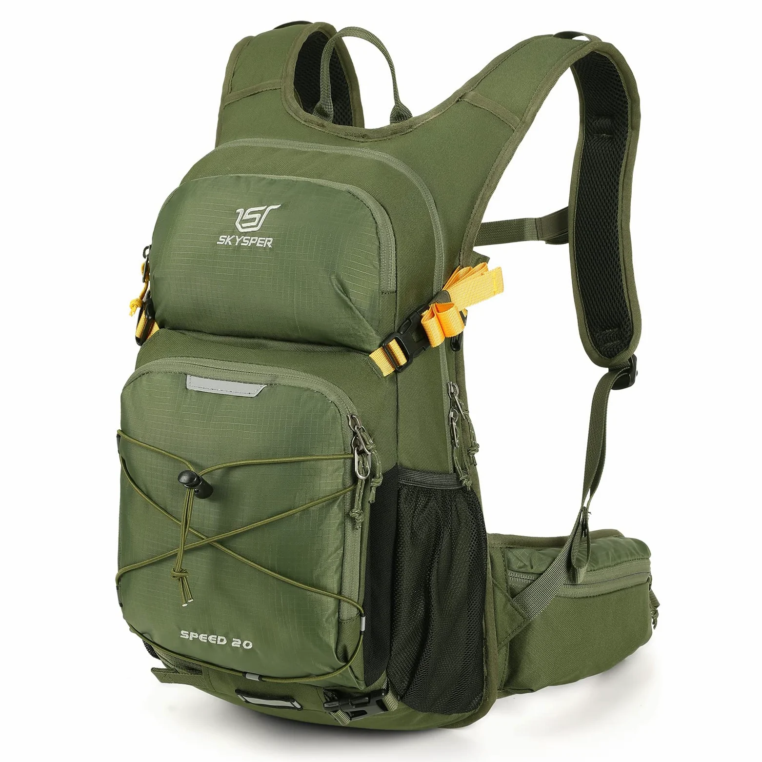 SKYSPER 20L Mochilas para Ciclismo Ultraligero con Funda para Casco Mochila de Hidratación Impermeable Mochila de Bicicleta Mochila Deportiva Hombre Mujer para MTB Deportes al Aire Libre