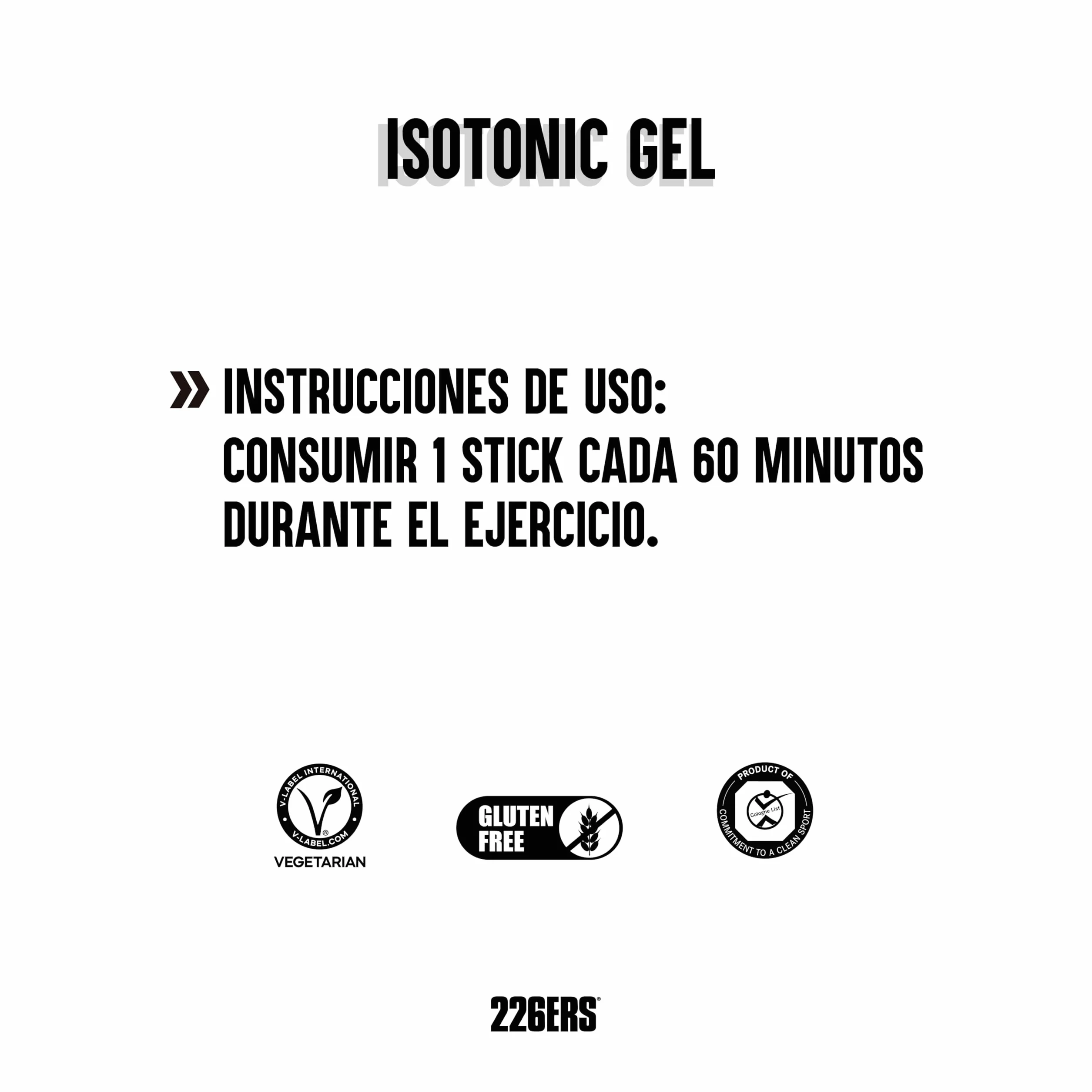226ERS Isotonic Gel Energético Deportistas Carbohidratos Cafeína Stevia Cola 1 Gel