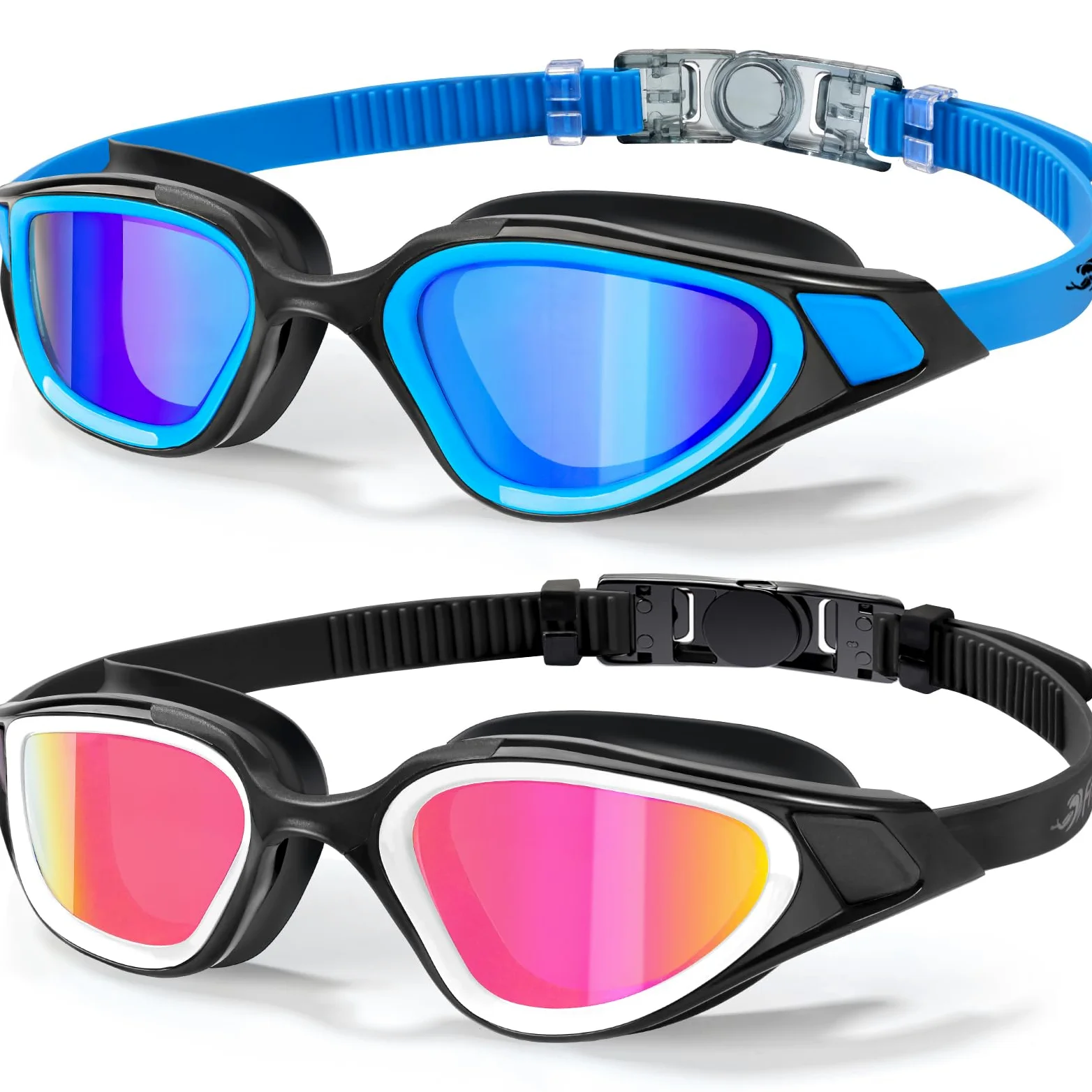 Freela Paquete de 2 gafas de natación para adultos, hombres y mujeres