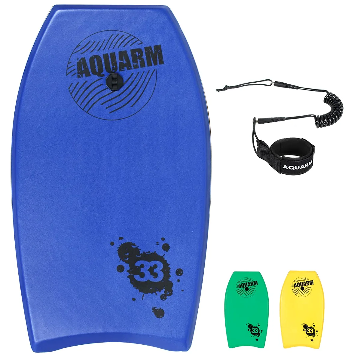 Tabla de bodyboard con correa de muñeca, 83.8 cm/94.0 cm/106.7 cm, tabla ligera con núcleo EPS y superficie inferior lisa de alta velocidad, perfecta para niños, adolescentes y adultos
