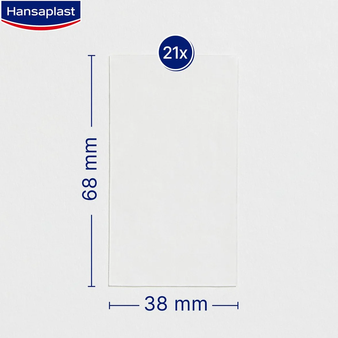 Hansaplast Reductor de cicatrices apósito transparente 21 ud 3,8 cm x 6,8 cm