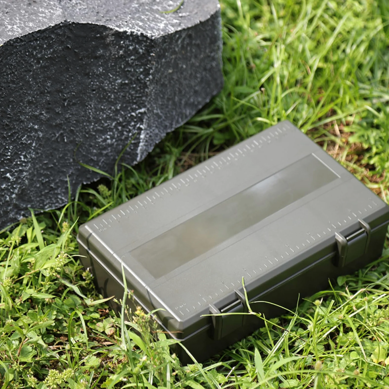 Organizador de Caja de Aparejos de Pesca Material de PC ABS de Primera Calidad Caja de Almacenamiento con múltiples Compartimentos Resistente al Agua y Duradera con Regla de