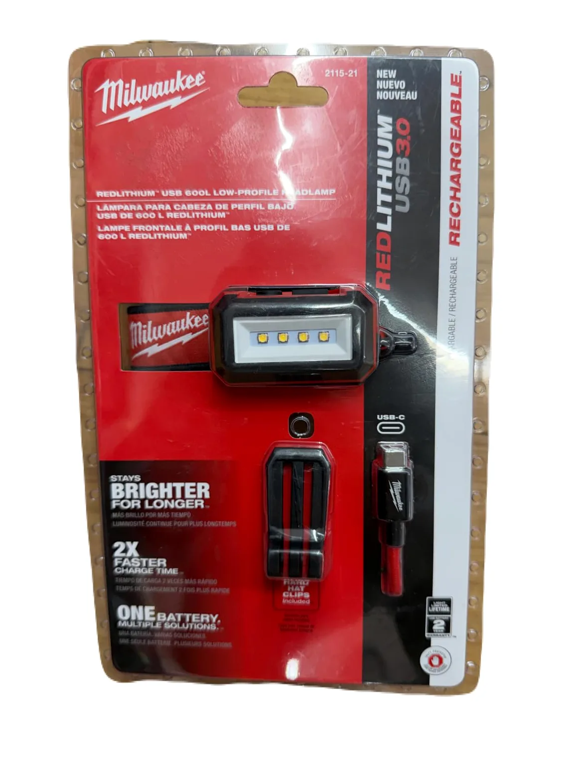Milwaukee 2115-21 REDLITHIUM USB Rechargeable Low-Profile Headlamp