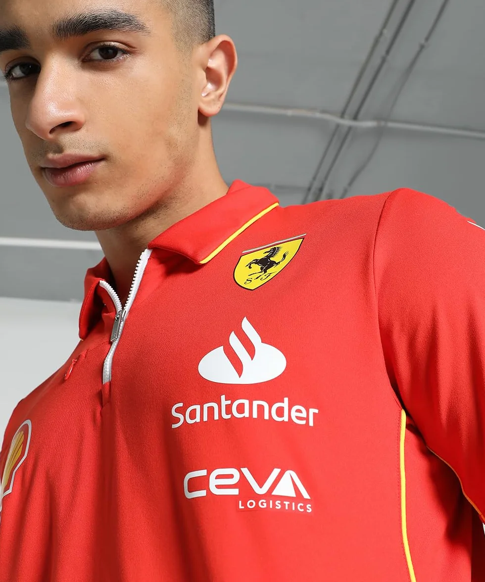 Polo del Equipo Profesional Scuderia Ferrari 2024 para Hombre - Rojo