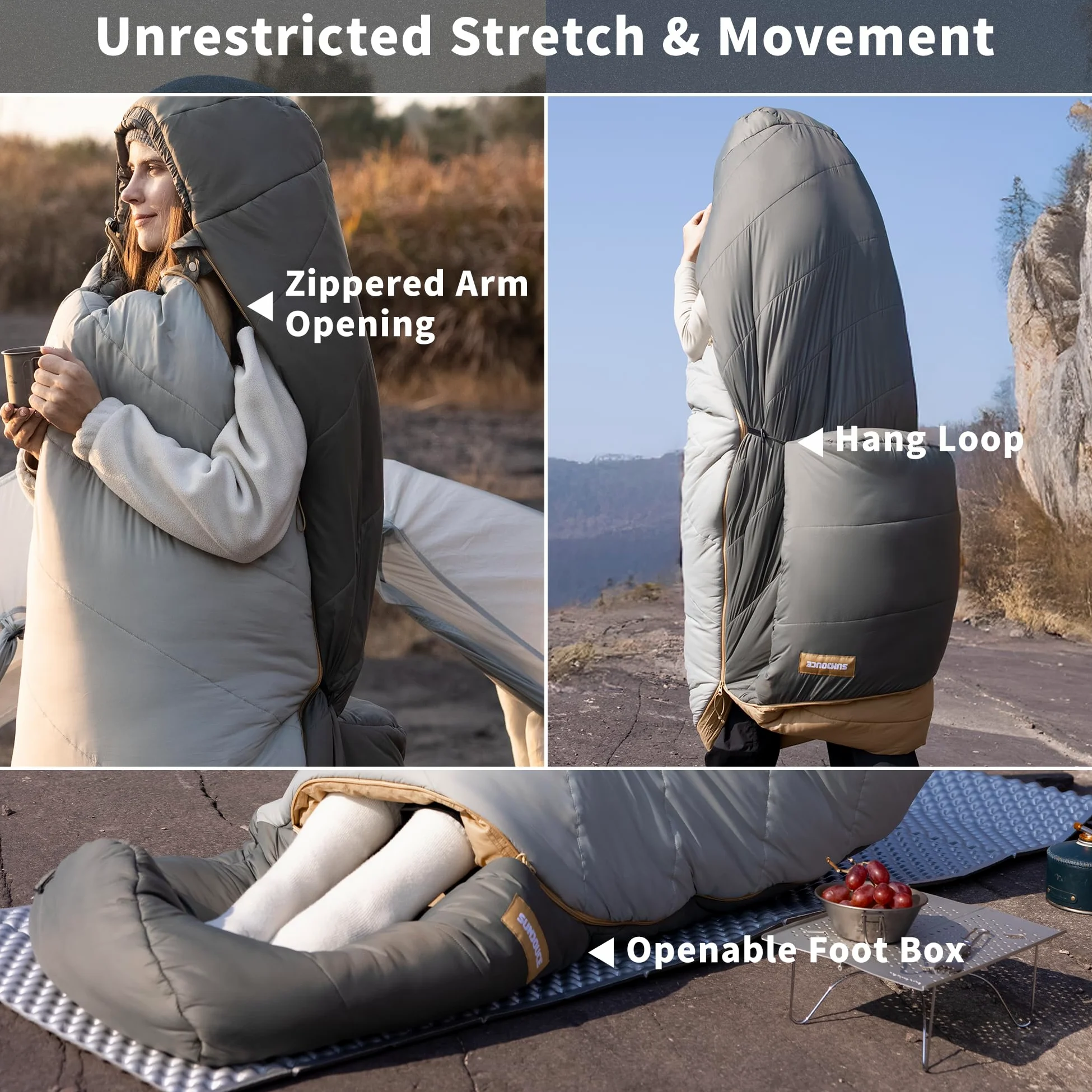 Naturehike Mujin Pro - Saco de dormir para adultos, 4 estaciones, cálido, impermeable, resistente al frío, ligero, portátil, para camping, senderismo, viajes al aire libre