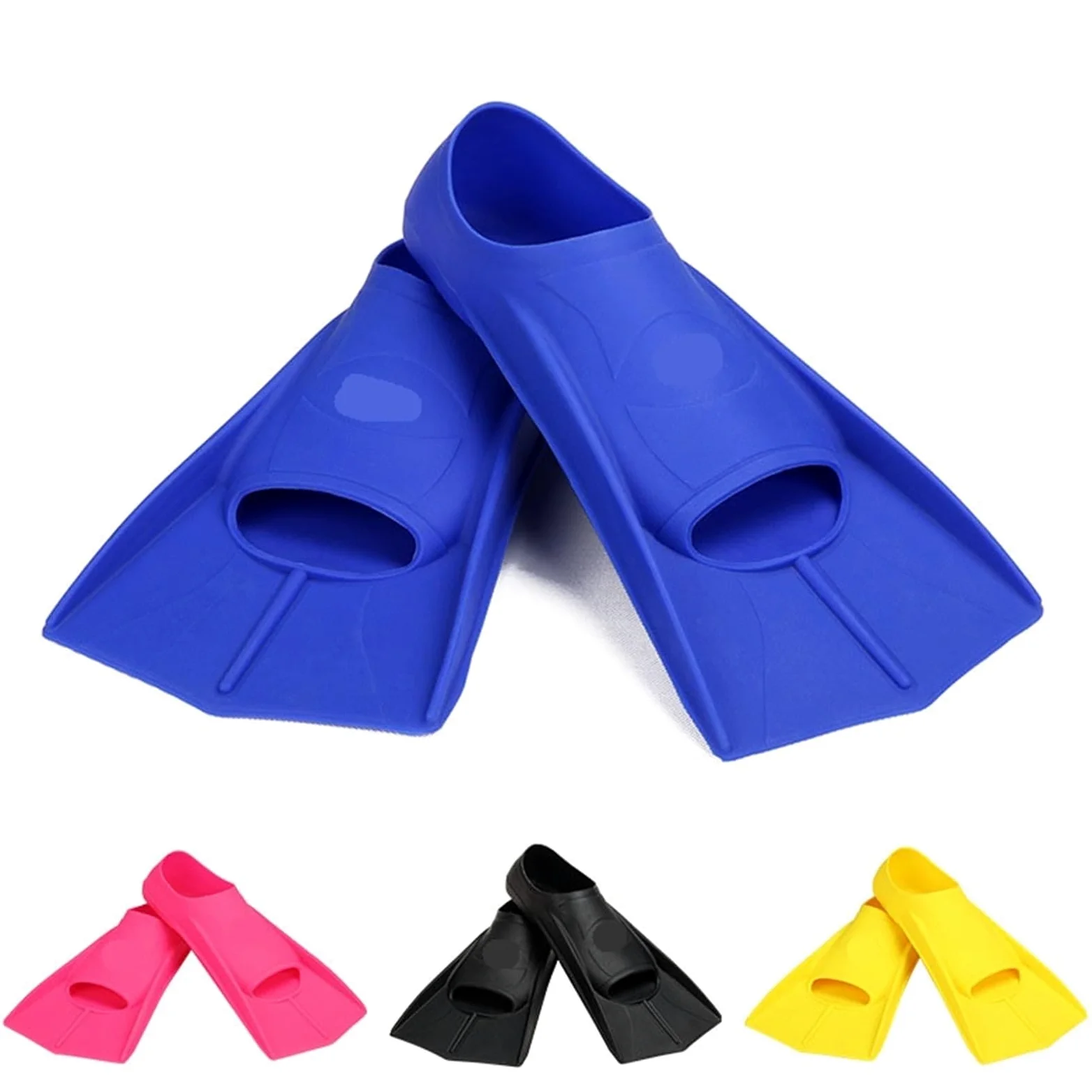 aletas de entrenamiento Aletas de buceo cortas silicona elásticas suaves unisex, antideslizantes, for y esnórquel, herramienta for natación en la playa al aire libre para Entrenamiento Acuático