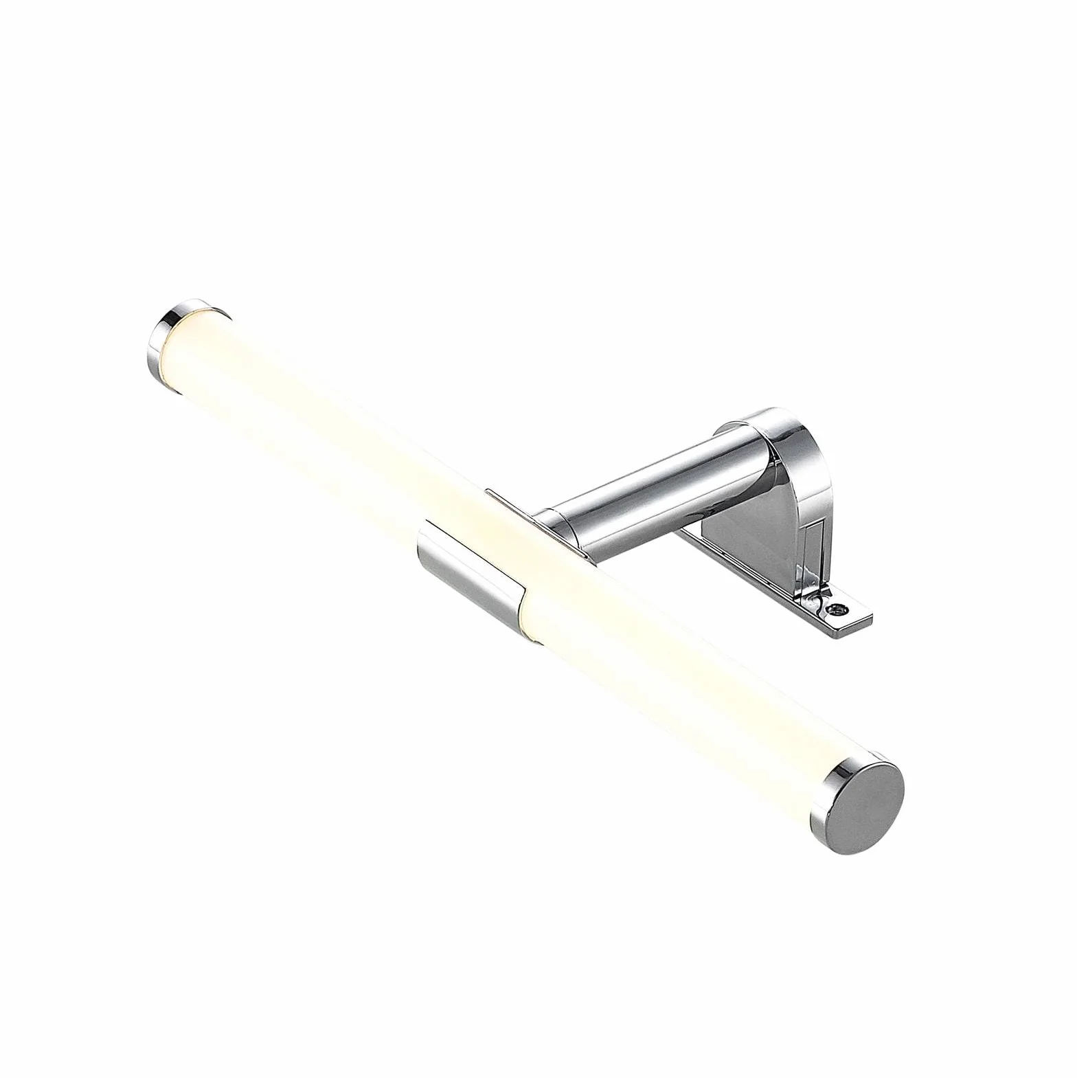 Lindby LED Lámpara de pared Naili Plateado Plástico Baño 1 llama