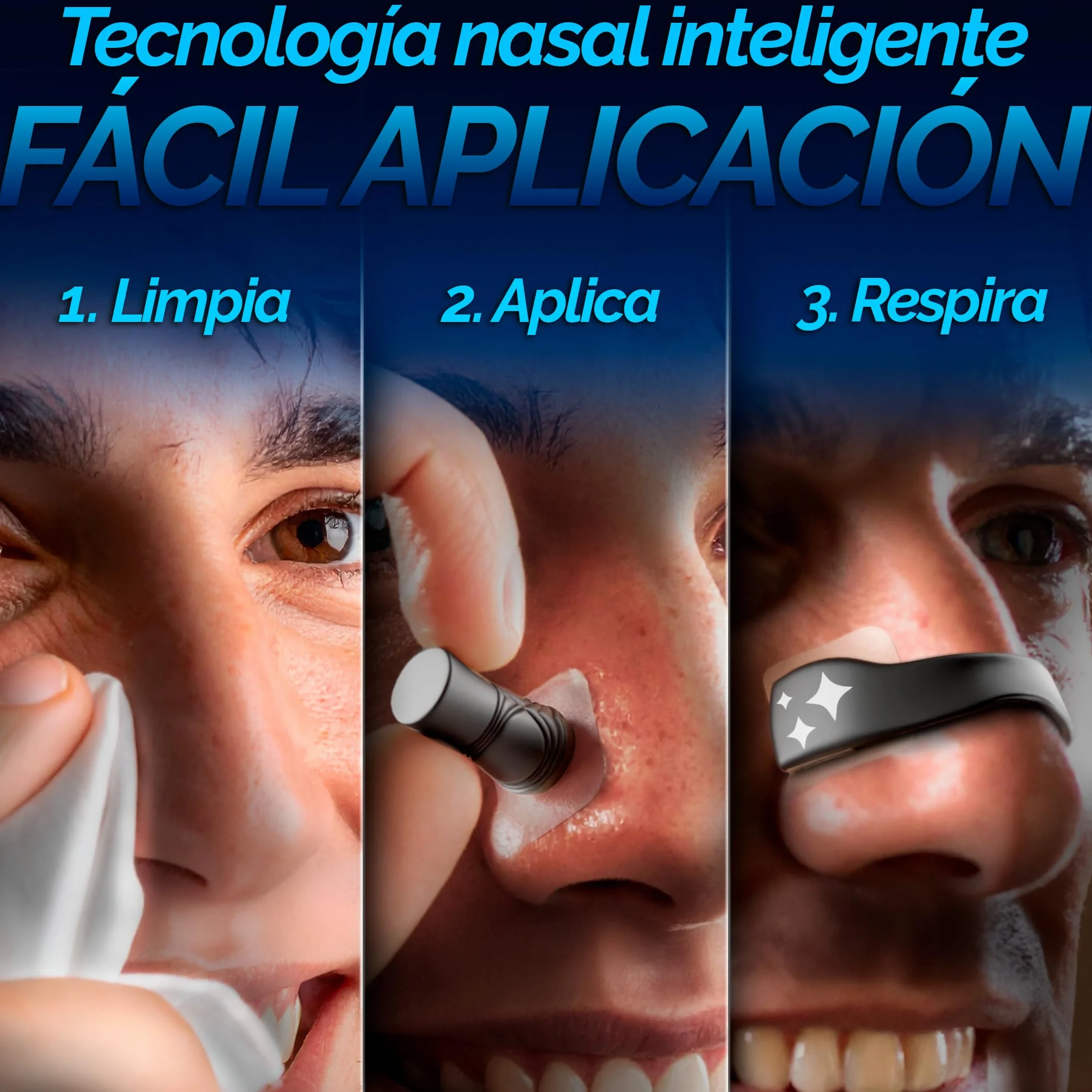 DreamTape® 60 Adhesivos Premium Médicos con Imán para Tiras Nasales Magnéticas – Parches Magnéticos Nasales Repuestos – Antirronquidos – 30 Usos