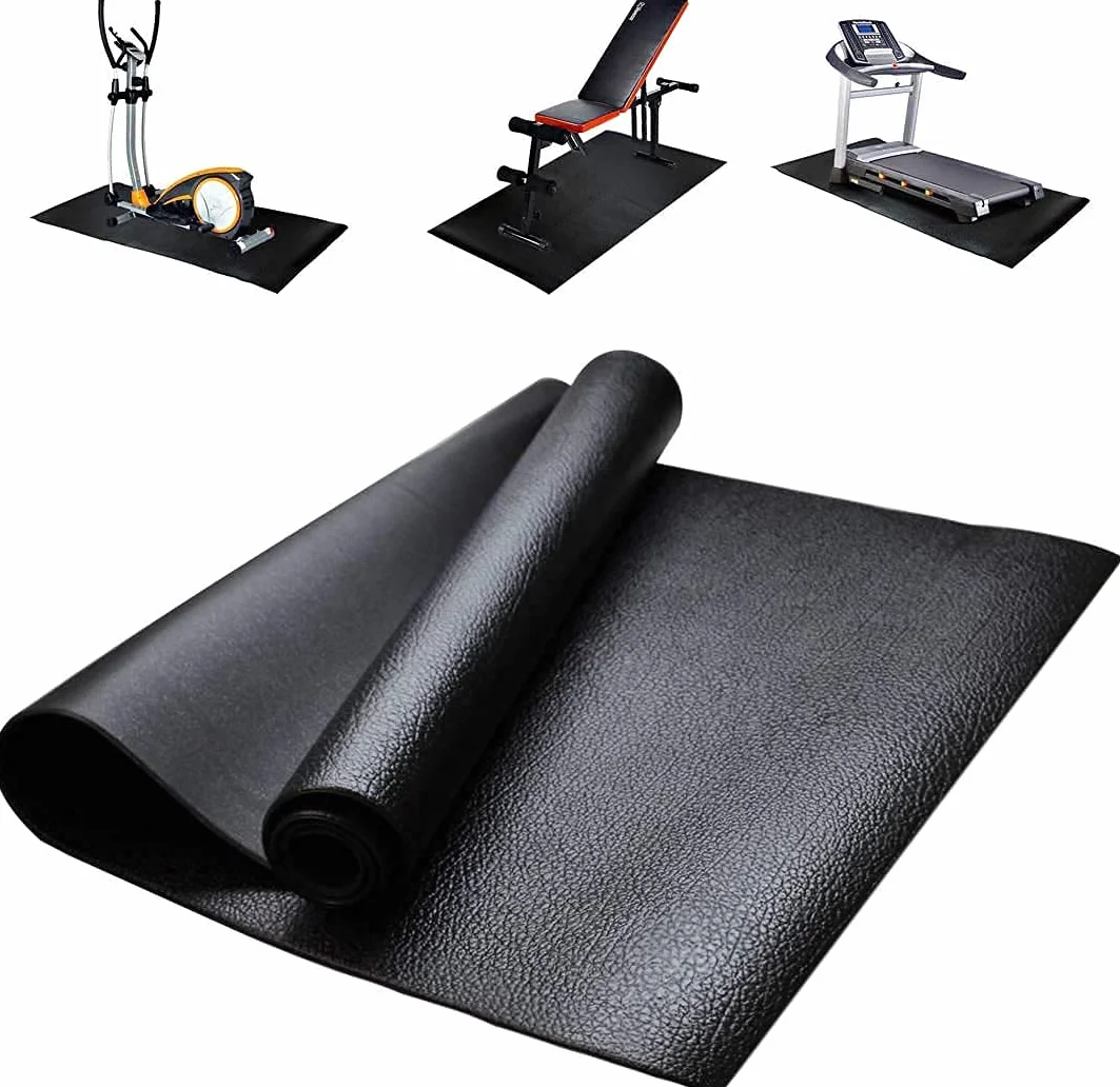 Esterilla de Ejercicio y Equipo de Fitness, Antideslizante, Alfombrilla Protectora de Piso para Cintas de Correr, Ciclismo, Rowers, Cross Trainers y Otros Equipos de Gimnasio, 180cm x 80 cm