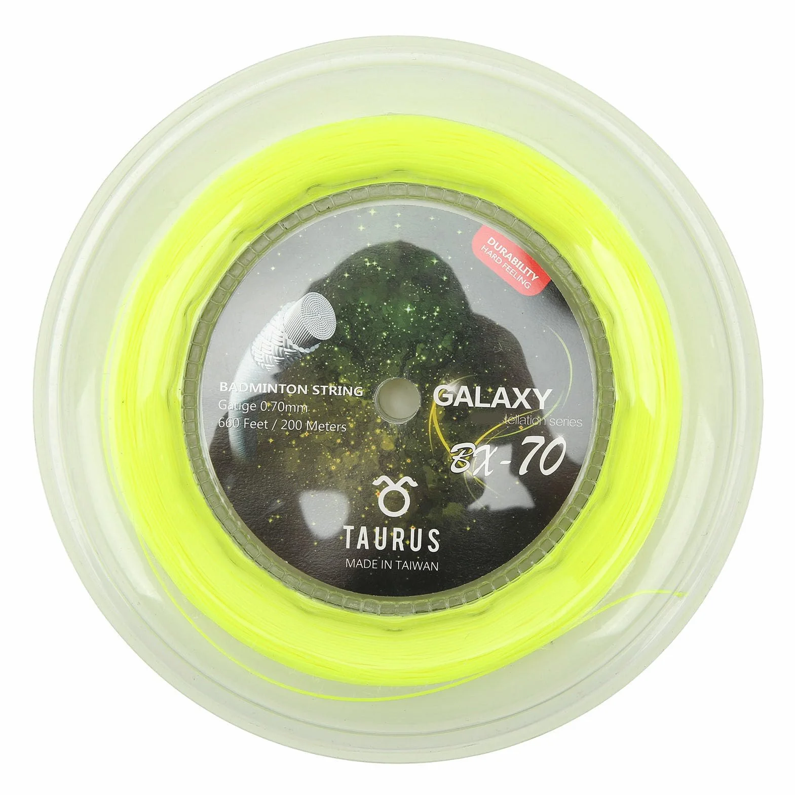 VGEBY Cuerda de Raquetas de Bádminton, Carrete de 200 M de Cuerda de Bádminton de Nailon de Alta Elasticidad de 0,7mm para Adultos y Jóvenes 7 Colores