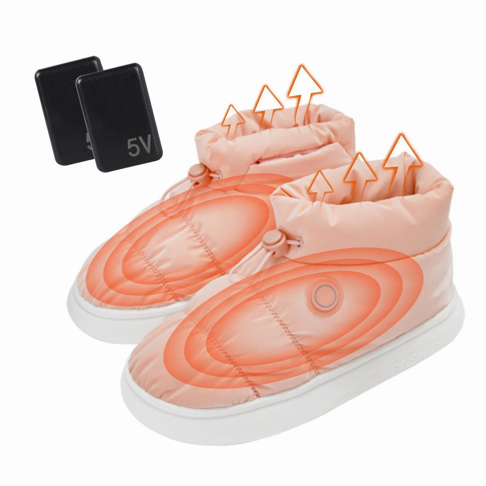 Calzado térmico recargable para hombre, zapatos calefactables portátiles para invierno