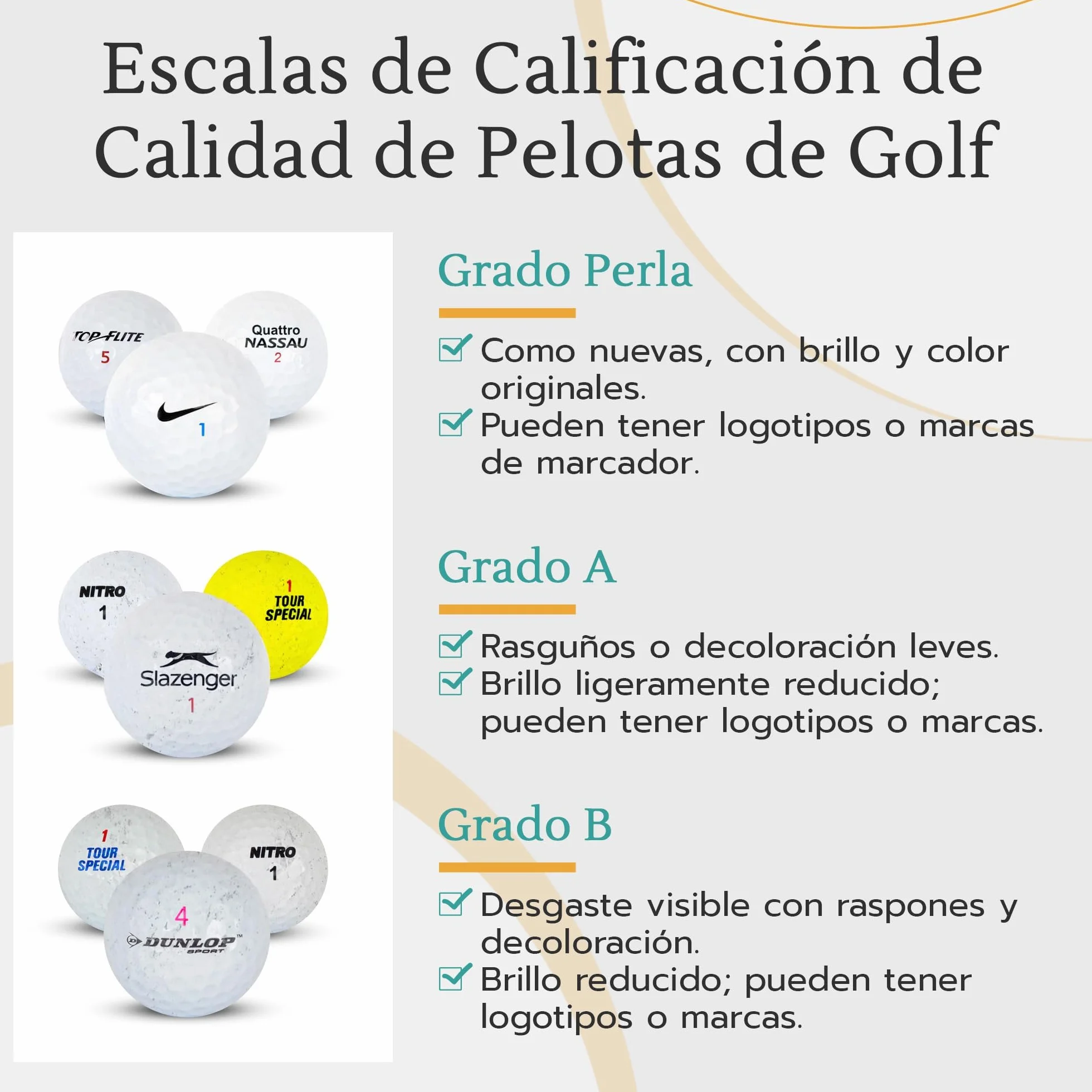 Pelotas de Golf Recuperadas 50 Unidades Mezcla de Marcas Económicas